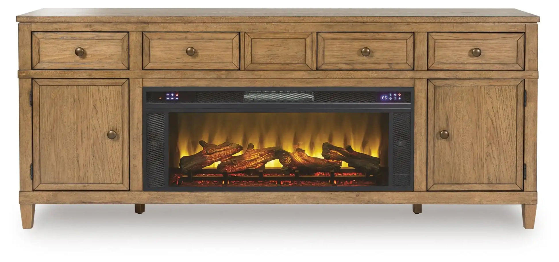 Sharlance - 81" TV Stand With Electric Fireplace - Best Buy Furniture