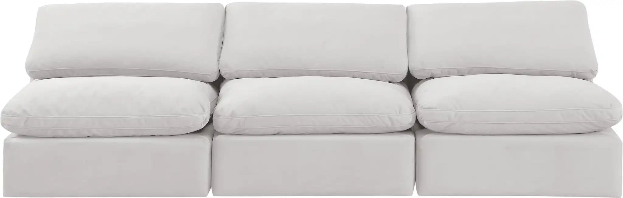 Indulge - Velvet 3 Seat Modular Armless Sofa