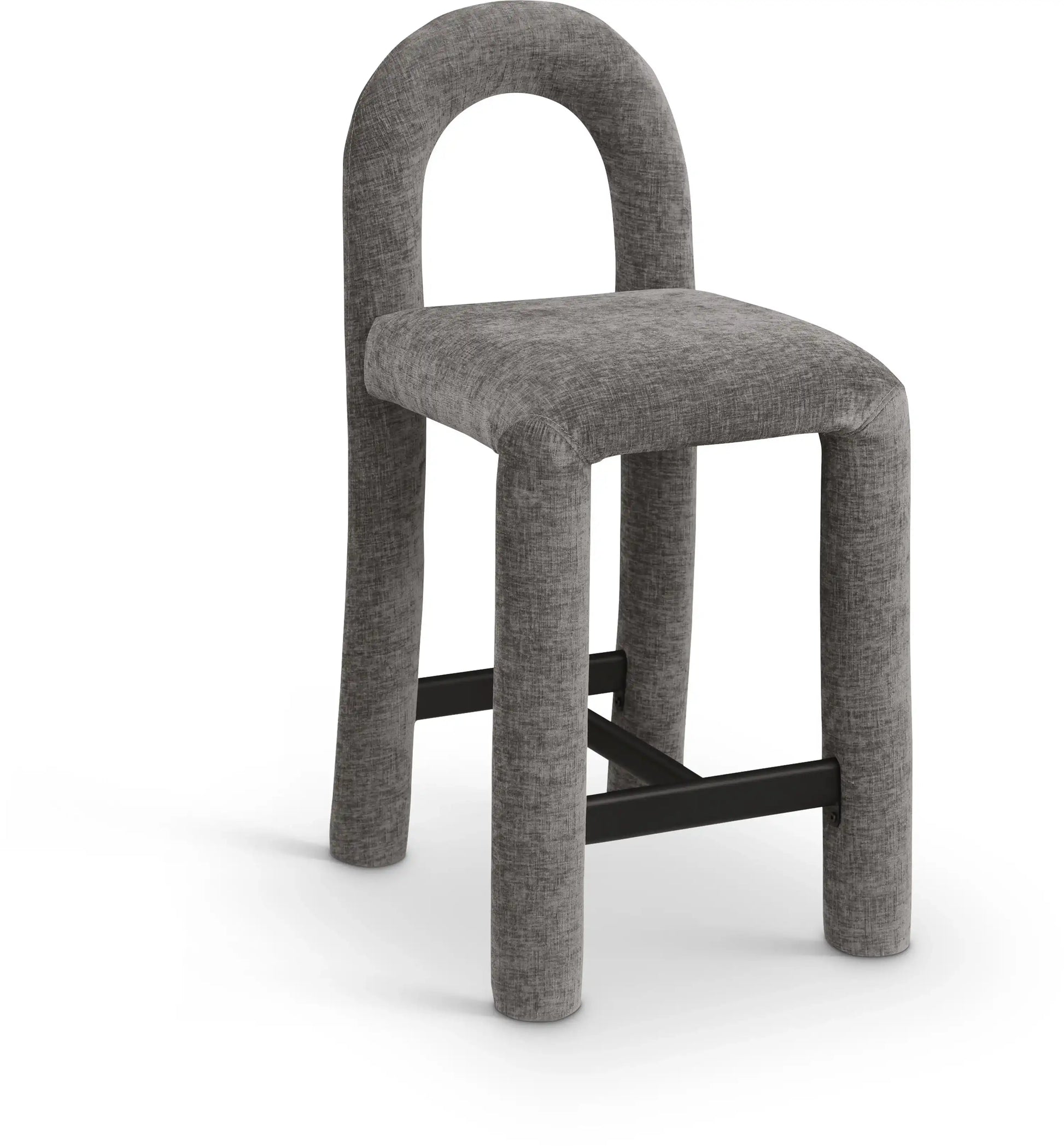 Amari - Chenille Fabric Stool - Best Buy Furniture