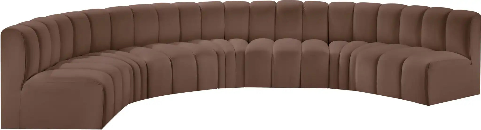 Arc - Faux Leather 7 Piece U-Shaped Modular Sofa