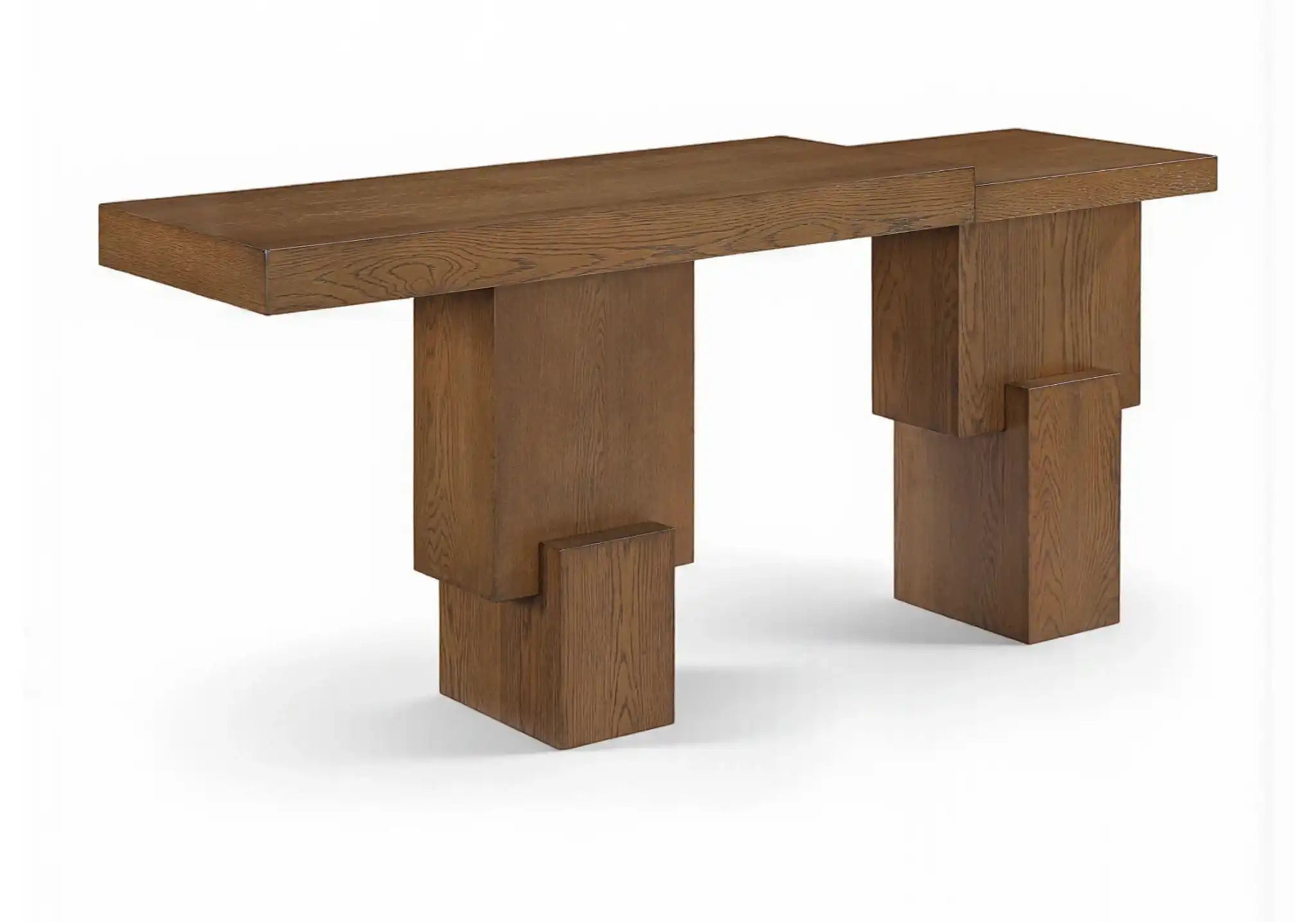 Anzio - Oak Veneer And Solid Wood Console Table - Best Buy Furniture