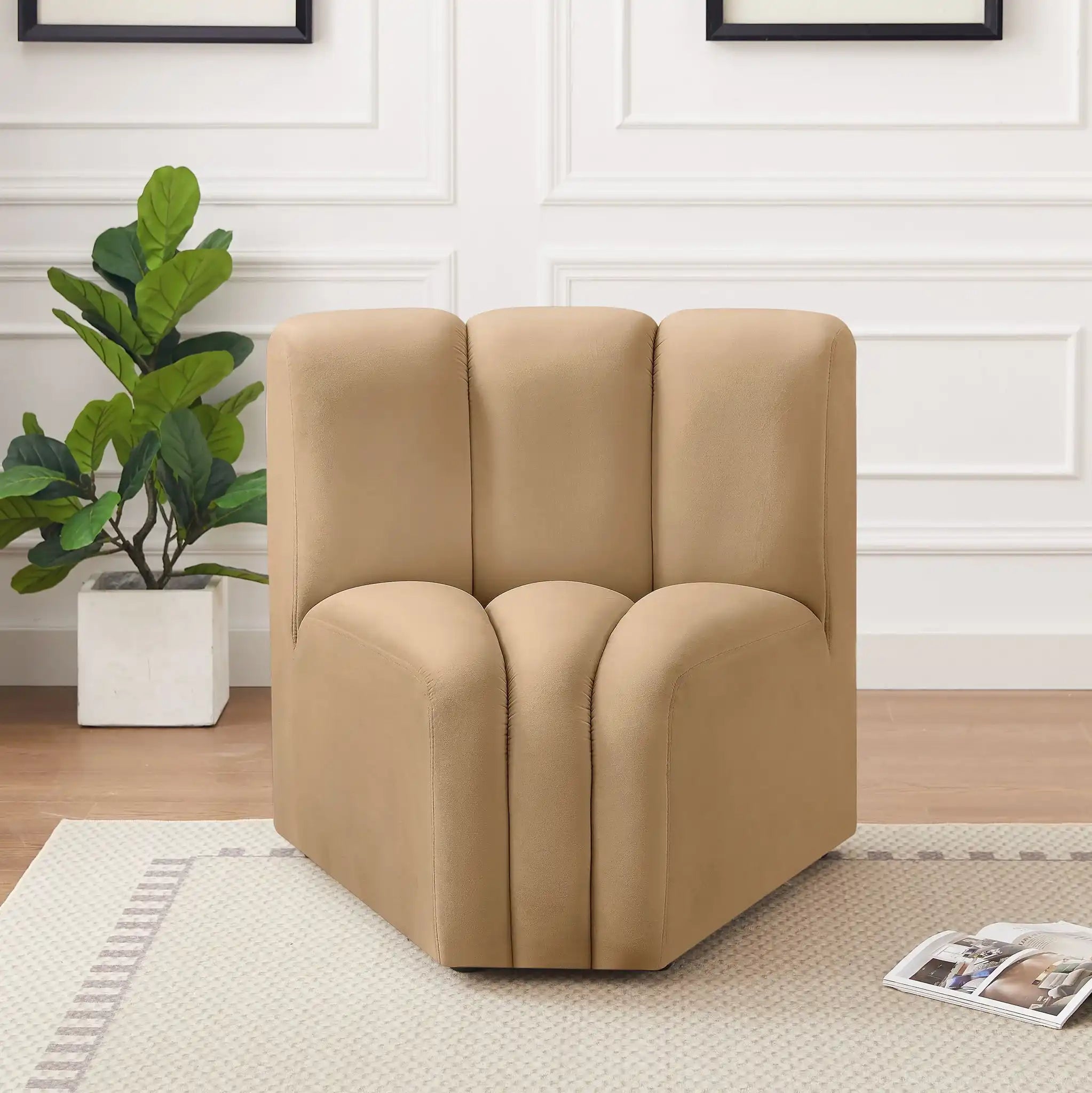 Arc - Velvet Curved Corner Chair