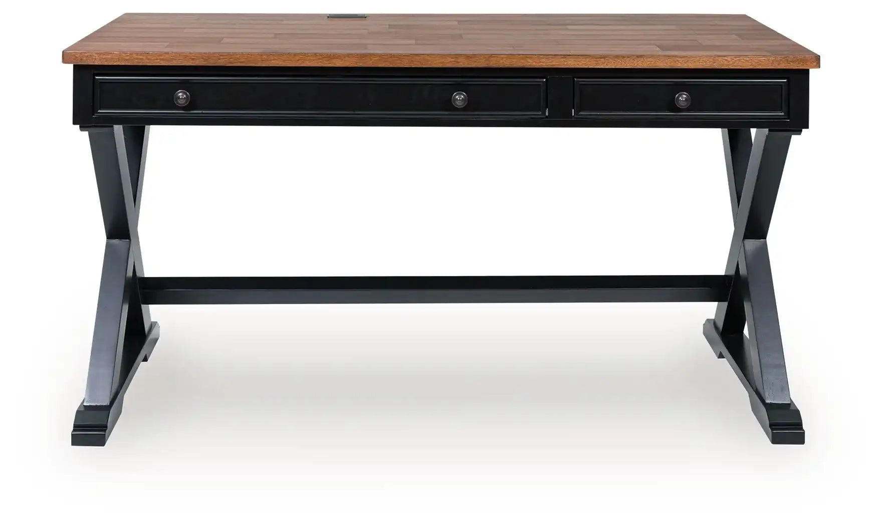 Wildenauer - Home Office Desk - Brown / Black - Best Buy Furniture
