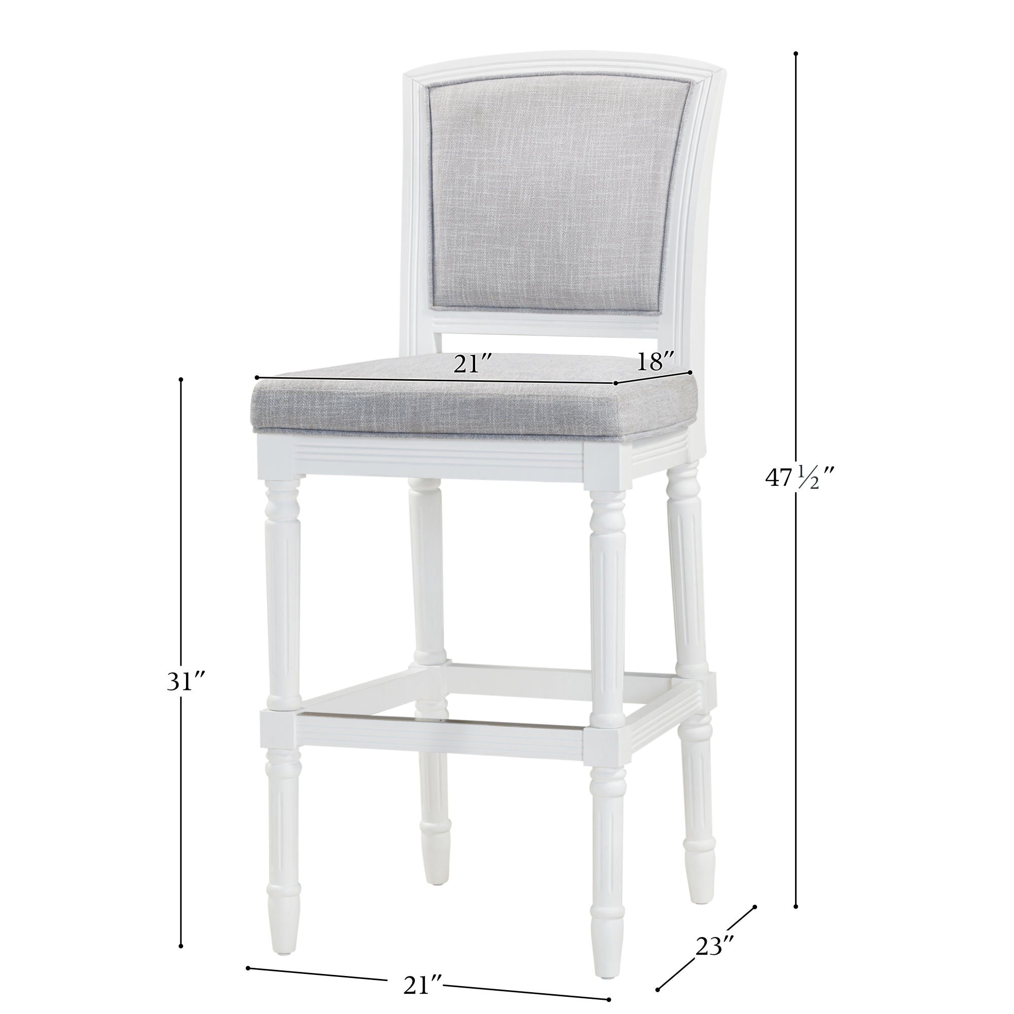 Stool With Upholstered Seat And Back