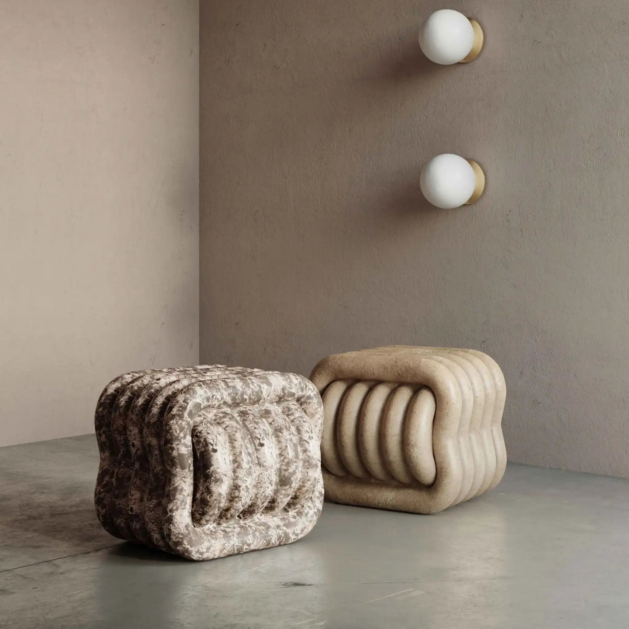 Love Knot - Faux Marble Indoor / Outdoor Accent Stool