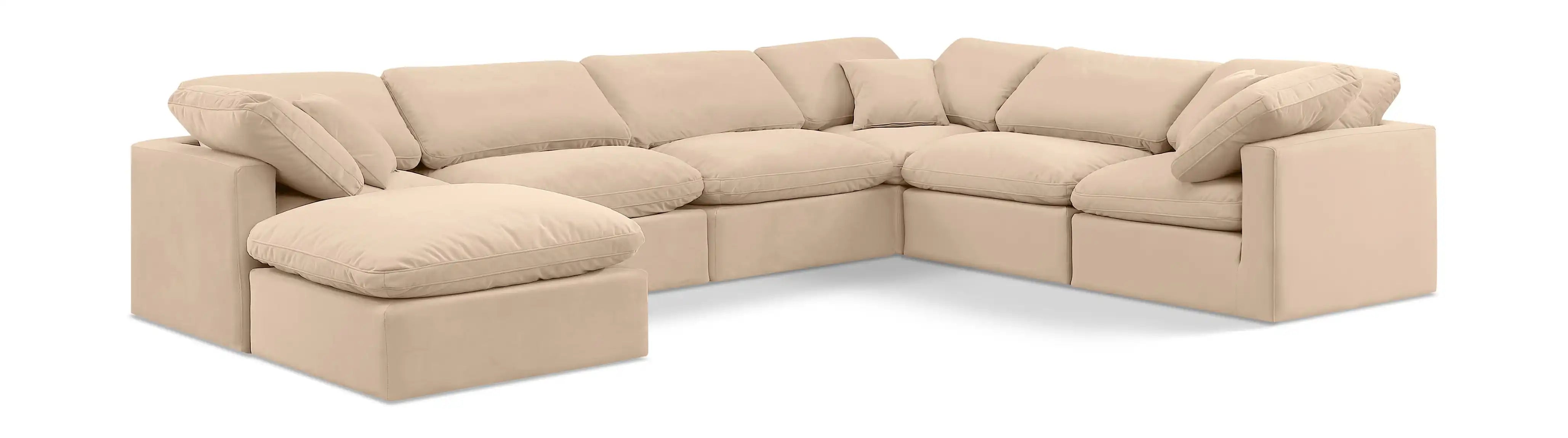 Indulge - Velvet 7 Piece Modular Sectional - Best Buy Furniture