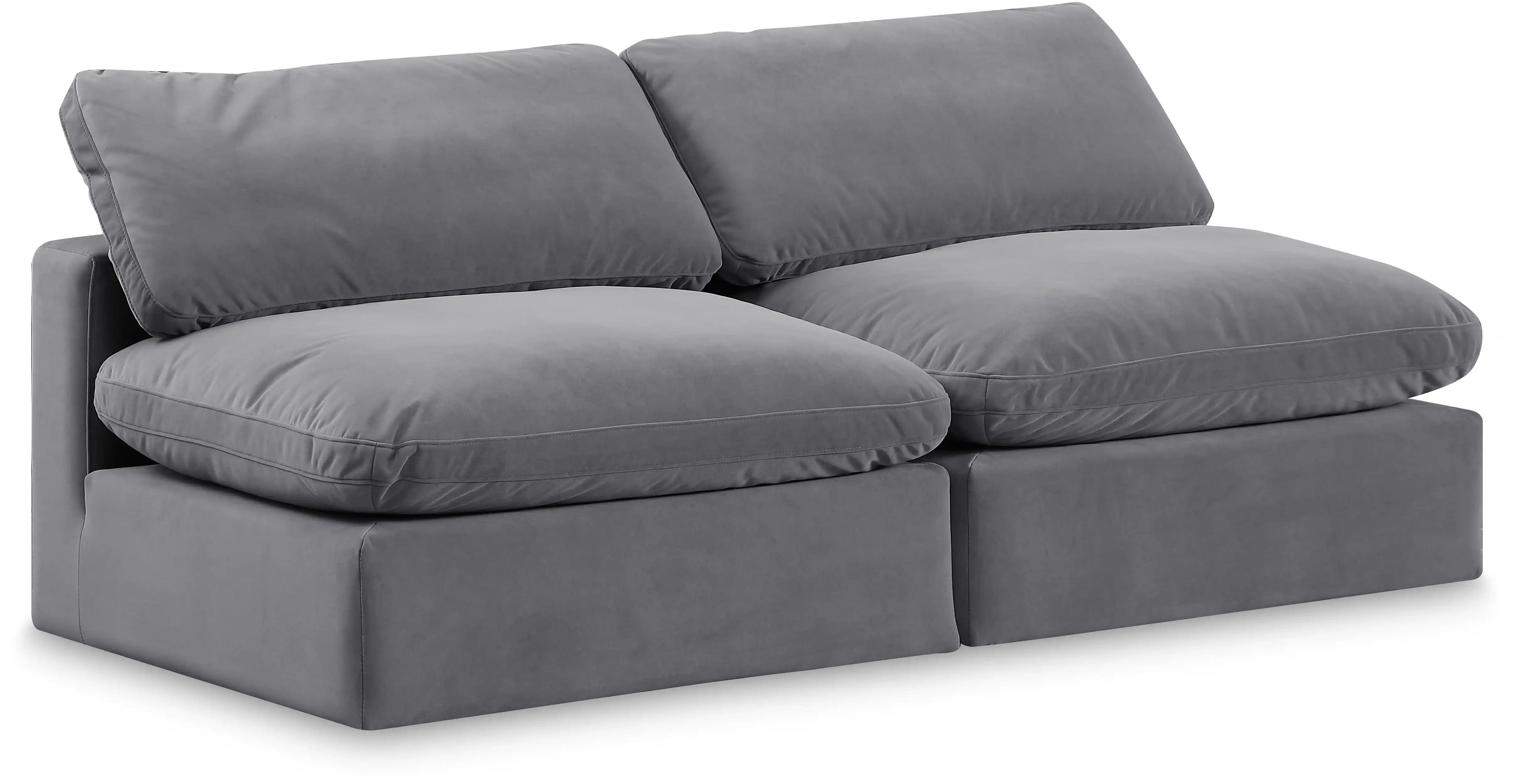 Comfy - Velvet Modular Armless Sofa 2 Seats - Best Buy Furniture