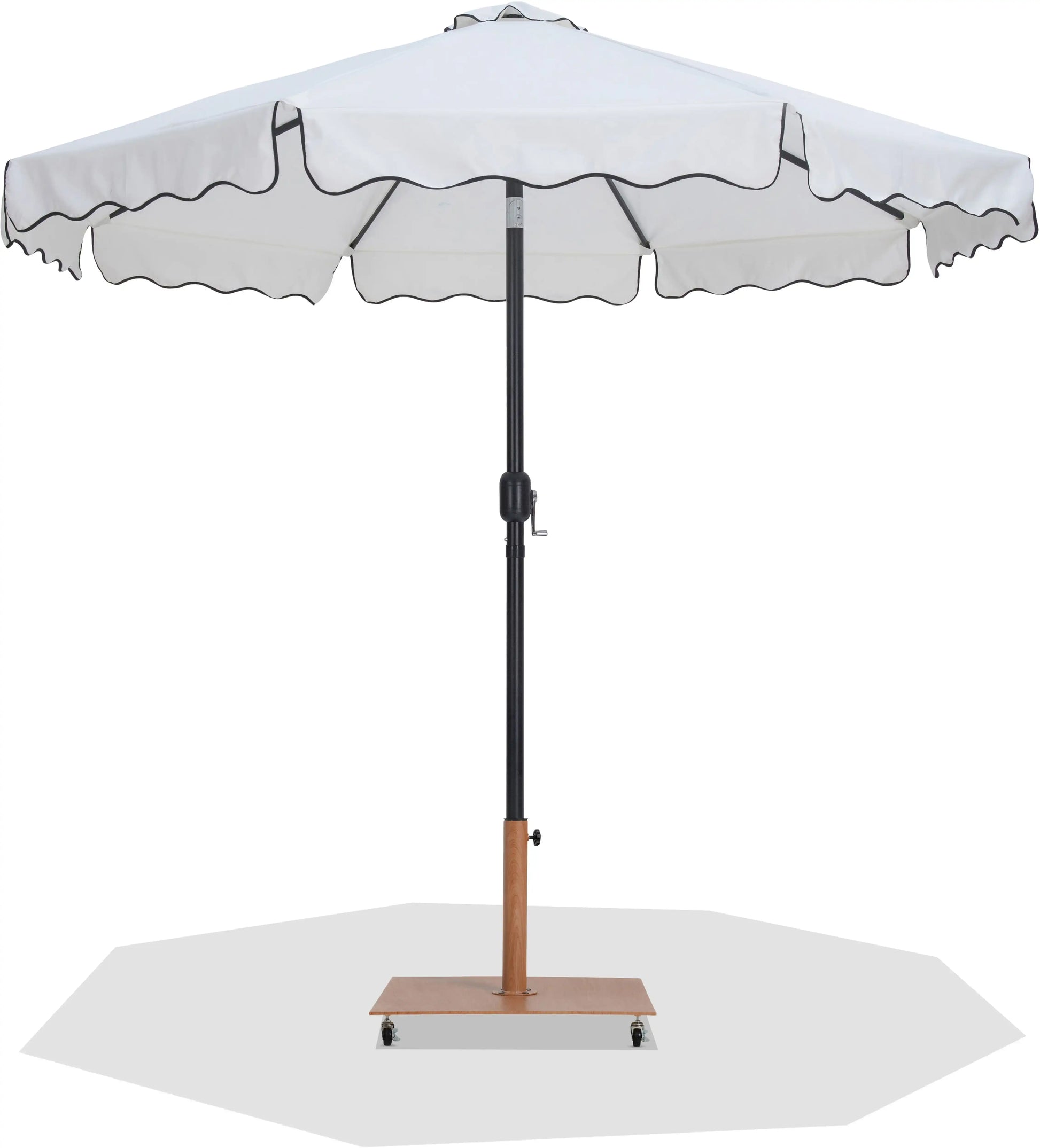 Amalfi - Aluminum Patio Umbrella - Light Brown Base / Black Pole - Best Buy Furniture