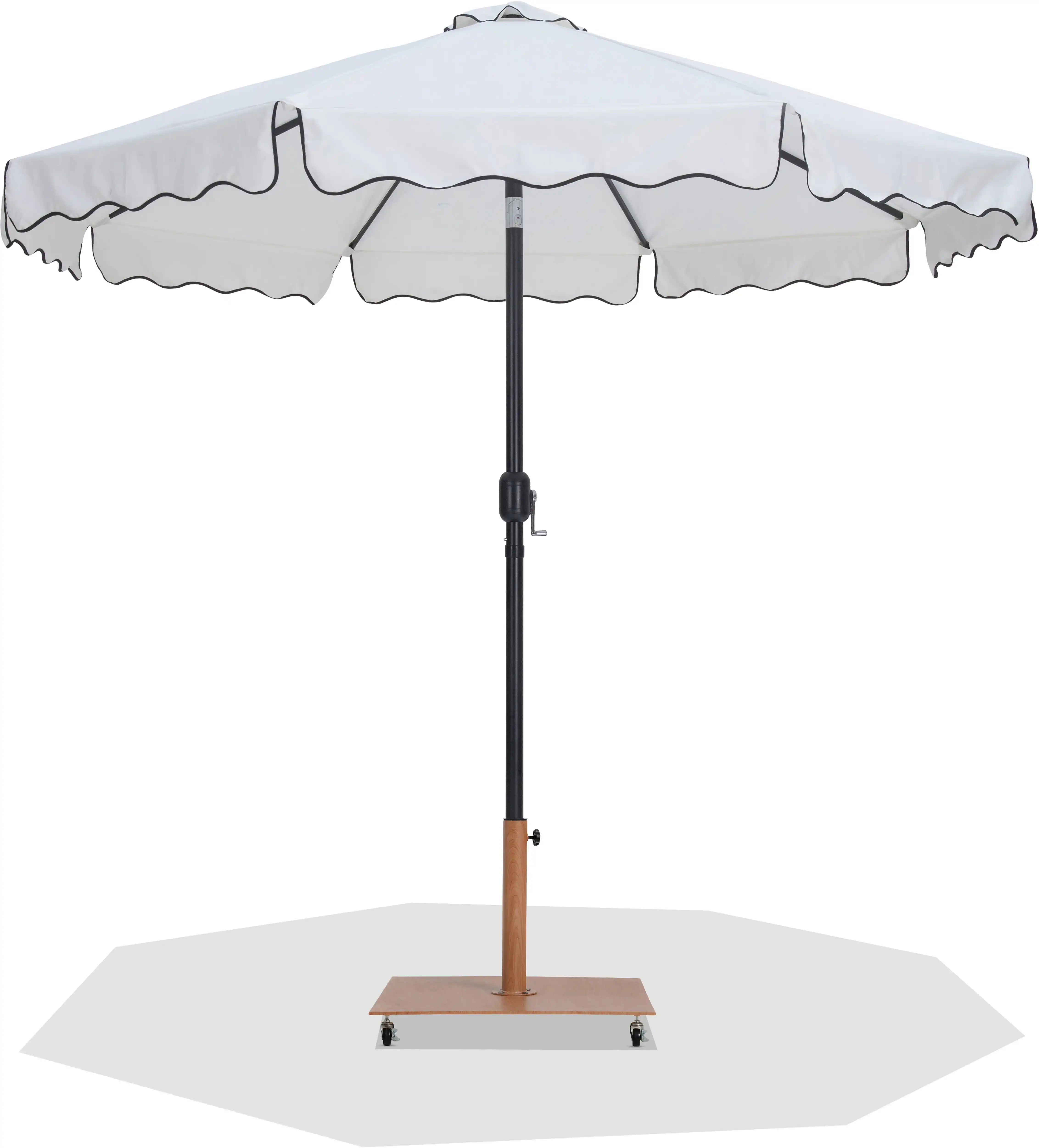 Amalfi - Aluminum Patio Umbrella - Light Brown Base / Black Pole - Best Buy Furniture