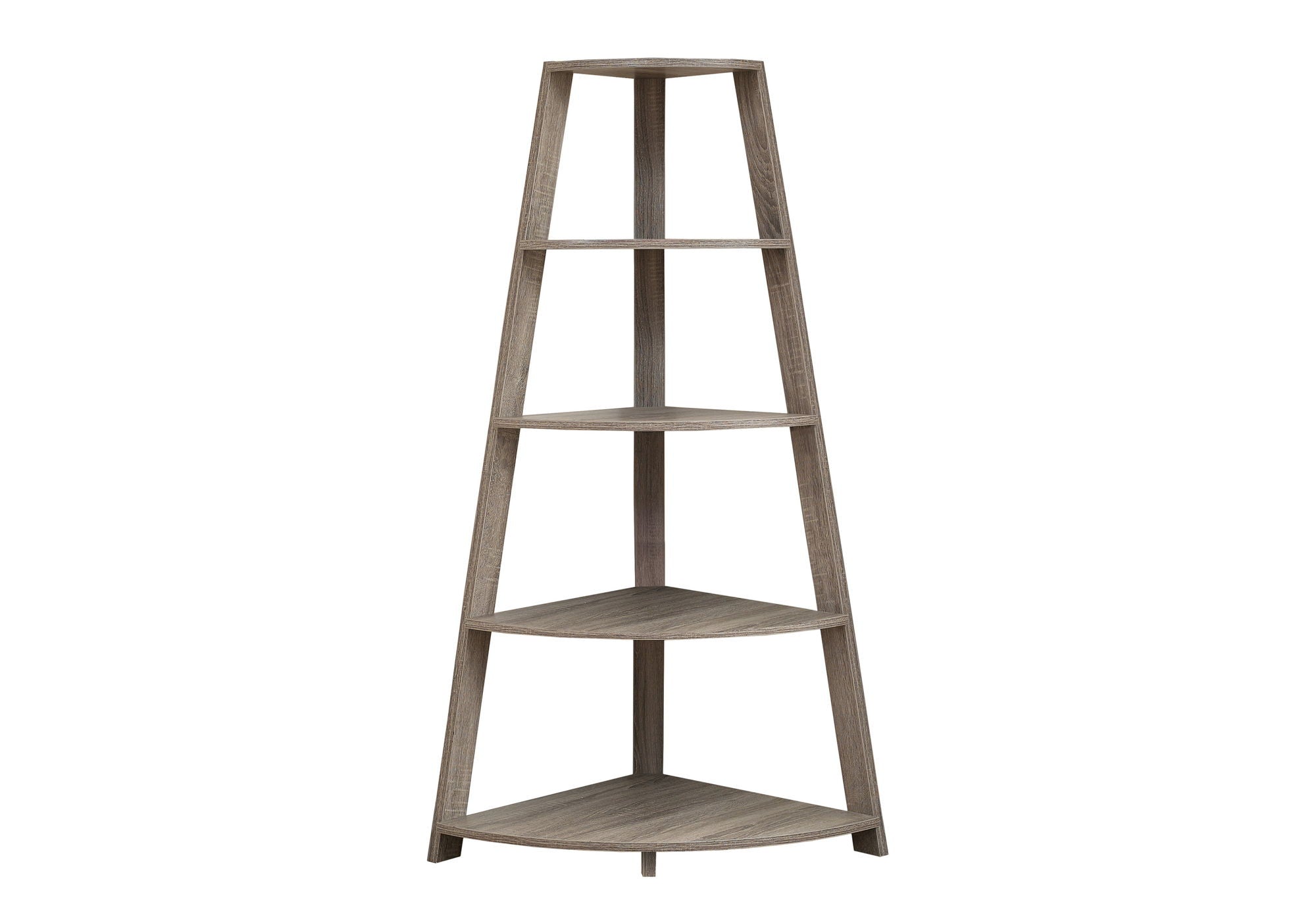 Bookshelf, Bookcase, Etagere, Corner, 4 Tier, Office, Contemporary & Modern