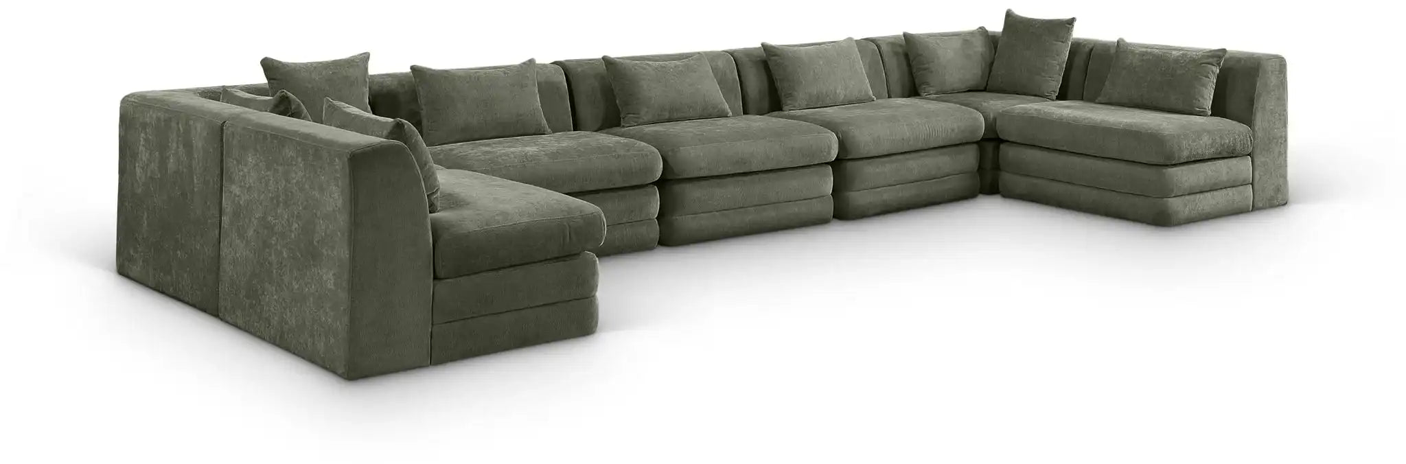 Stellar - 7 Piece Chenille Fabric Upholstered Modular Sectional - Best Buy Furniture