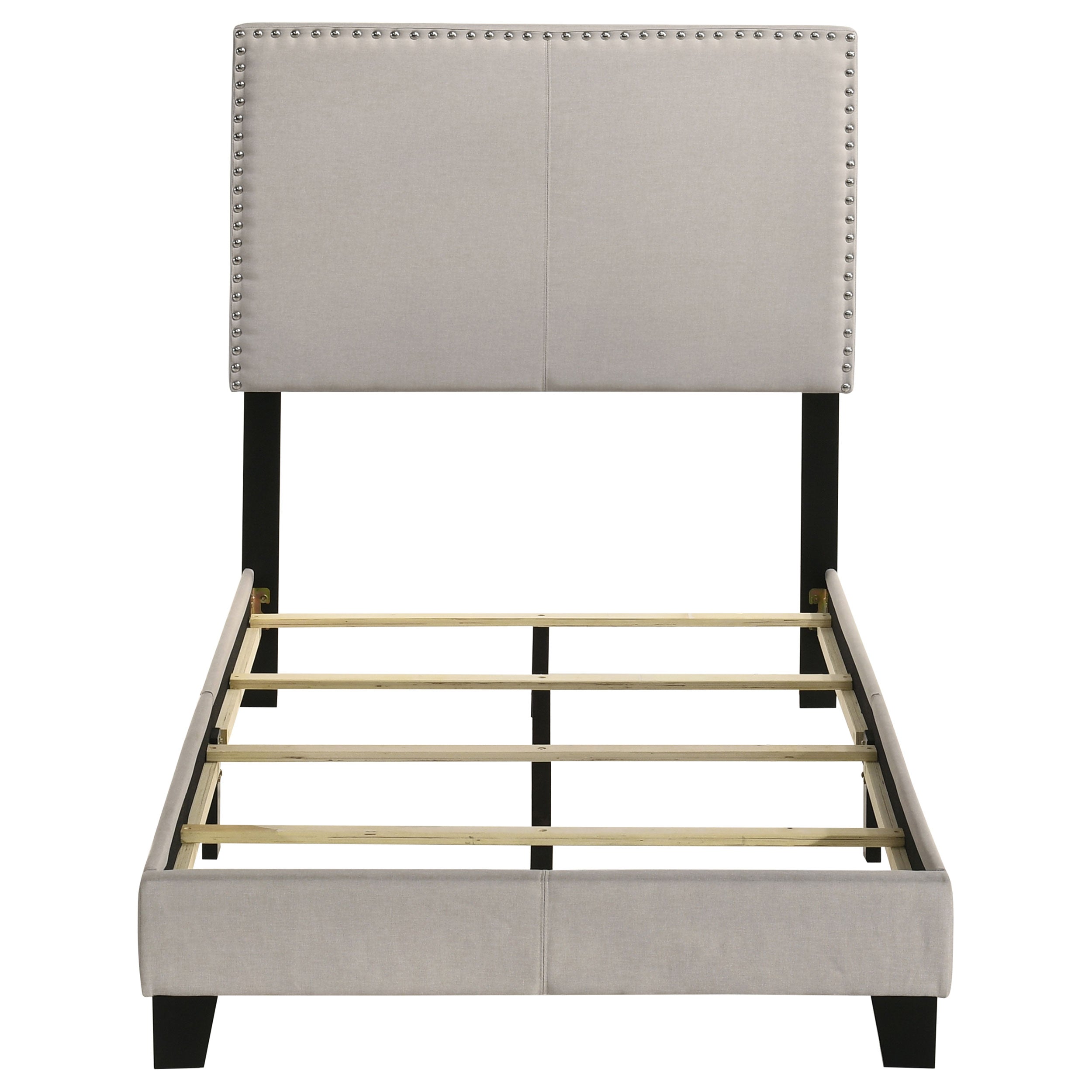 Boyd Upholstered Twin Panel Bed Ivory-CoasterEveryday