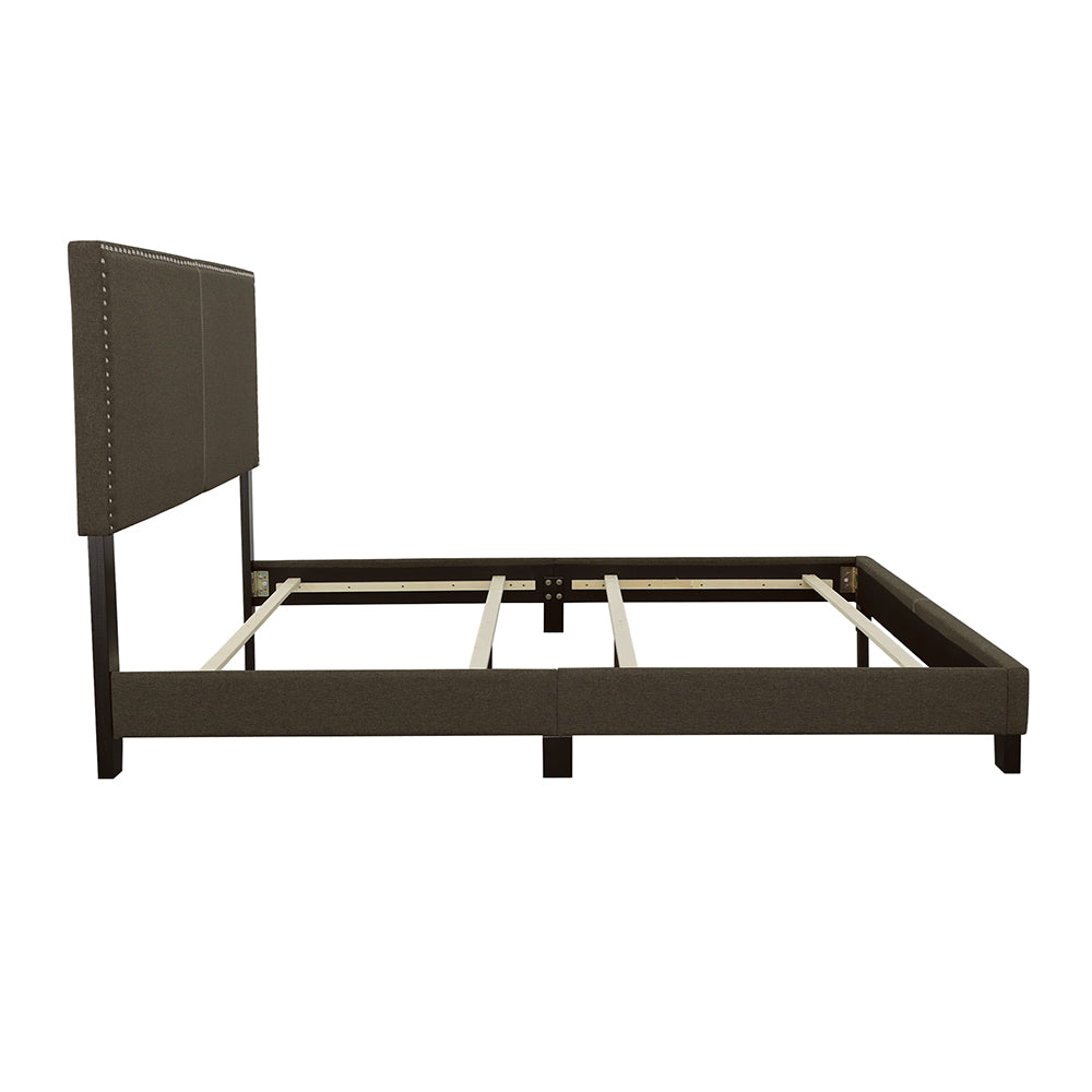 Boyd Upholstered Queen Panel Bed Charcoal-CoasterEveryday