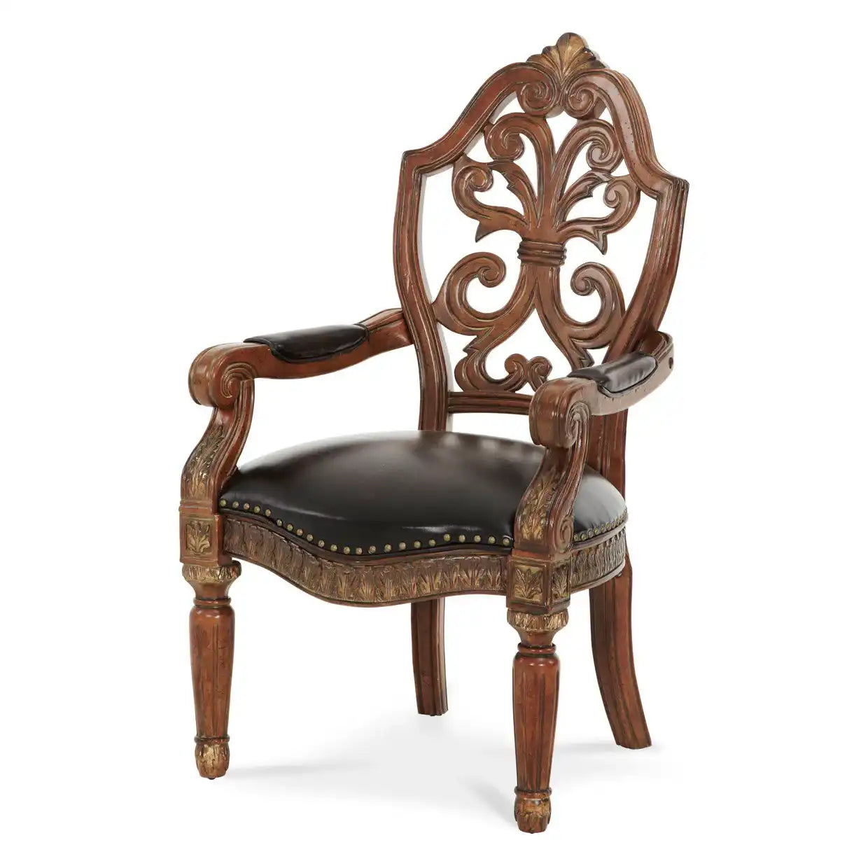 Villa Valencia - Pull-Up Desk Arm Chair - Classic Chestnut - Best Buy Furniture