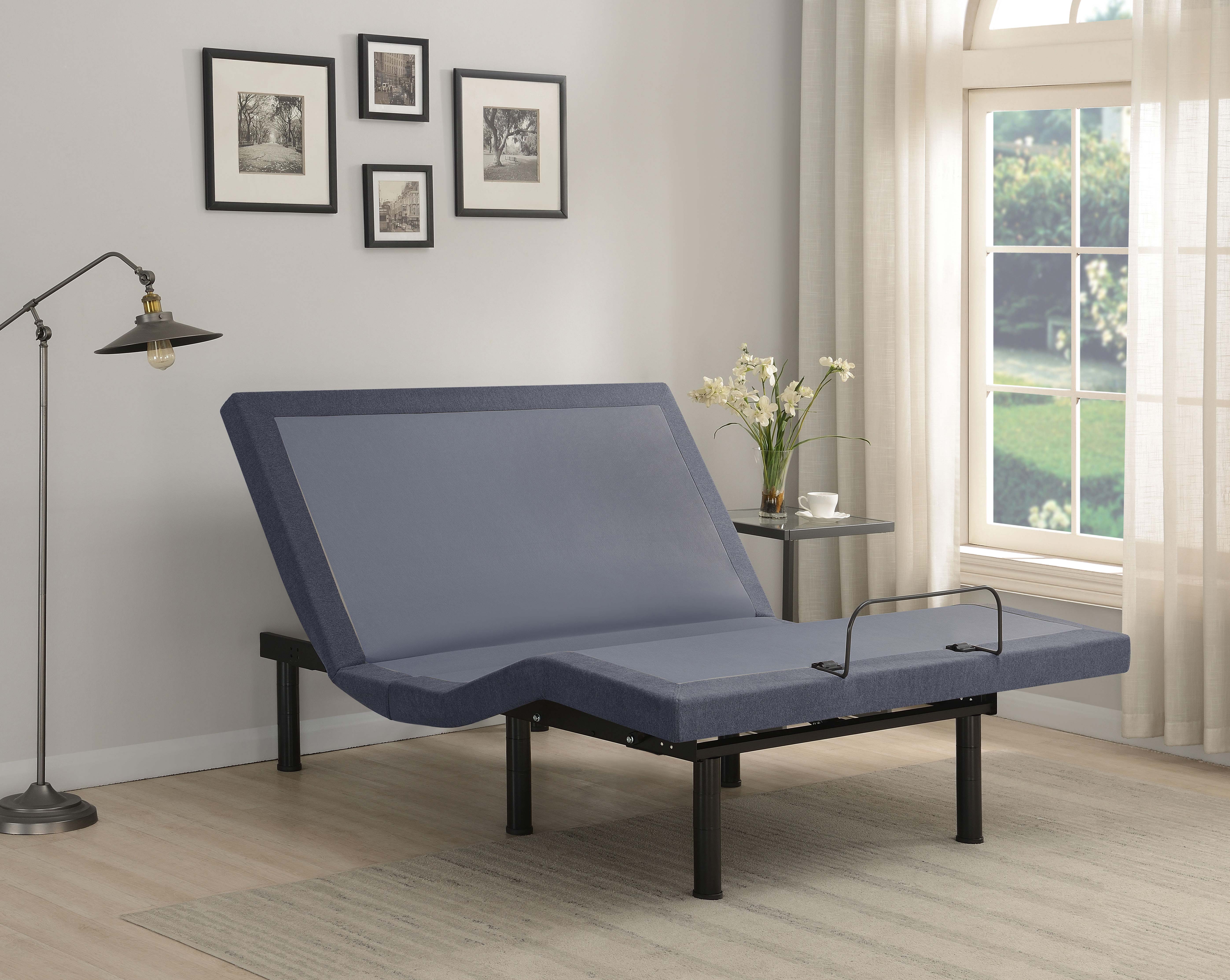 Negan Twin Extra Long Adjustable Bed Base Grey and Black-CoasterEveryday