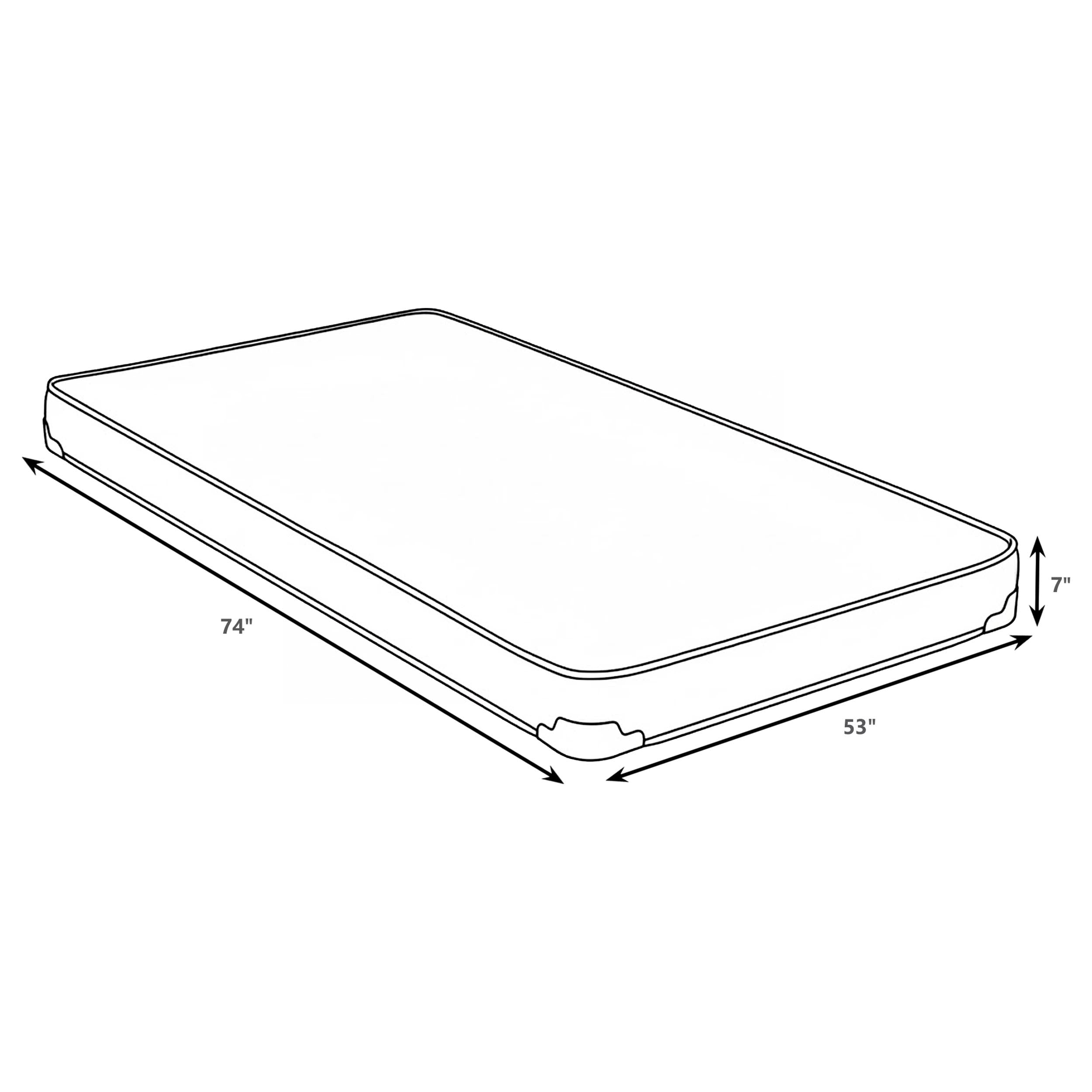 Drover 7-inch Full Foam Mattress with Built-in Bunkie Board-