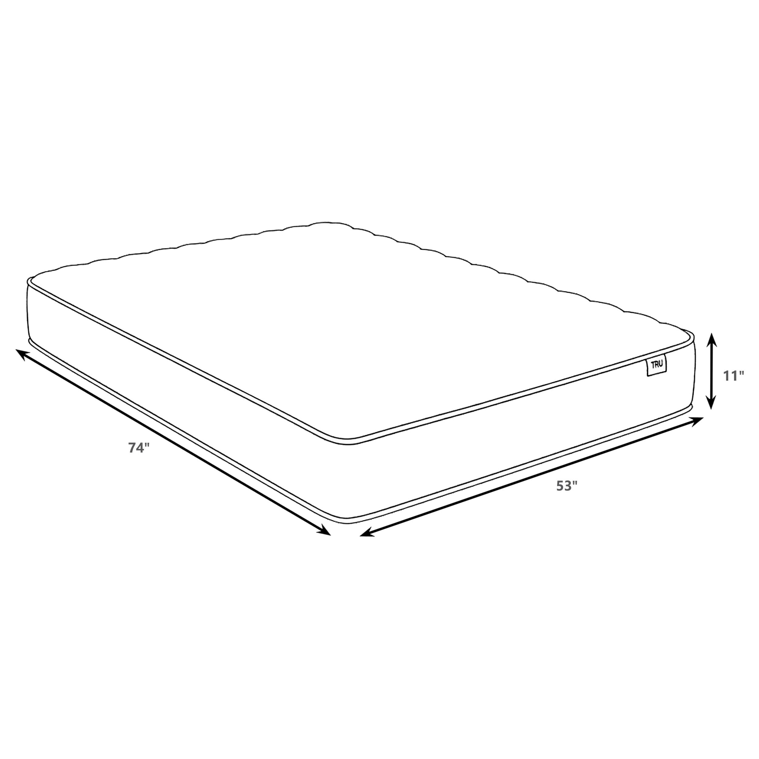 Hayes Full Firm Tight Top Hybrid Mattress White-