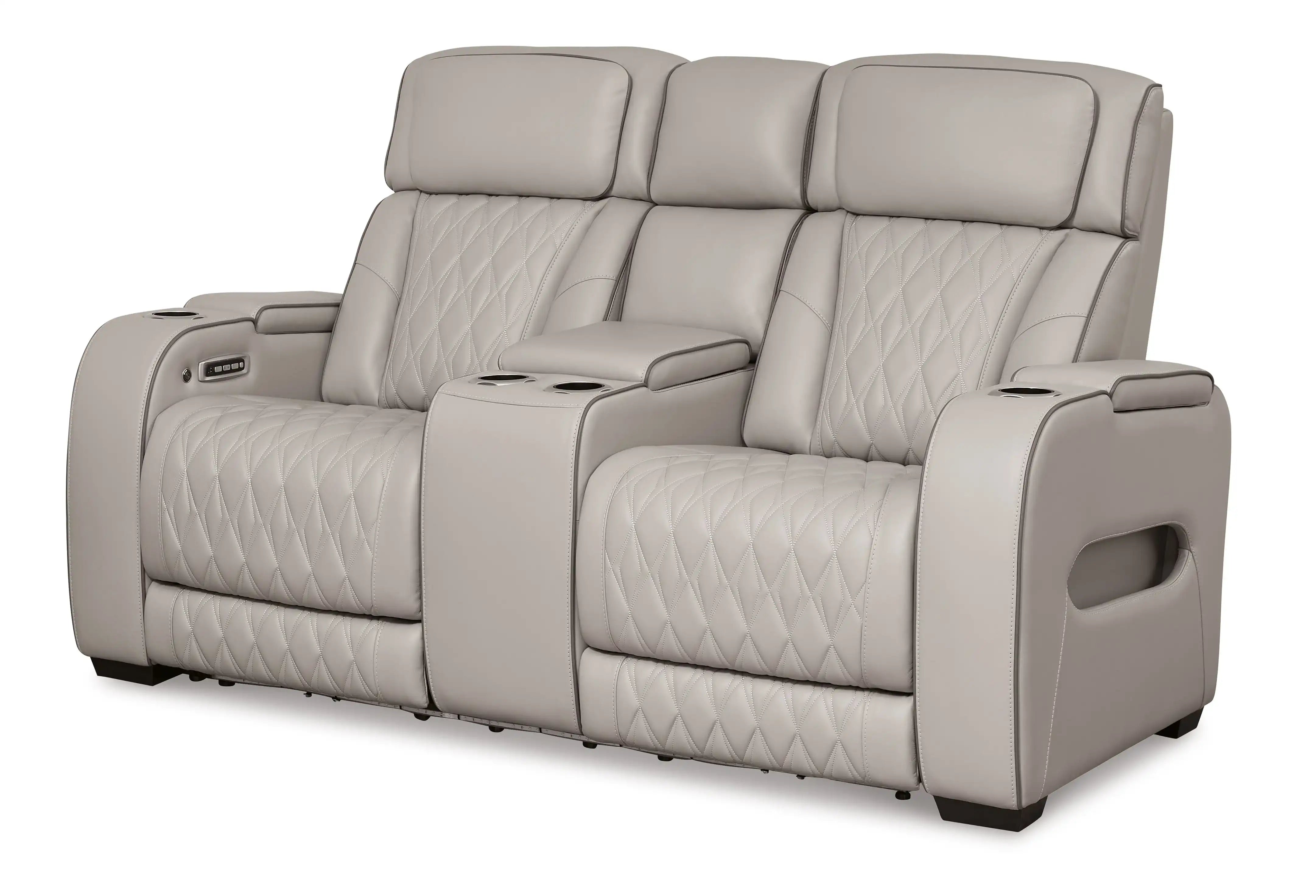 Boyington - Power Reclining Loveseat With Console/Adj Hdrst - Best Buy Furniture
