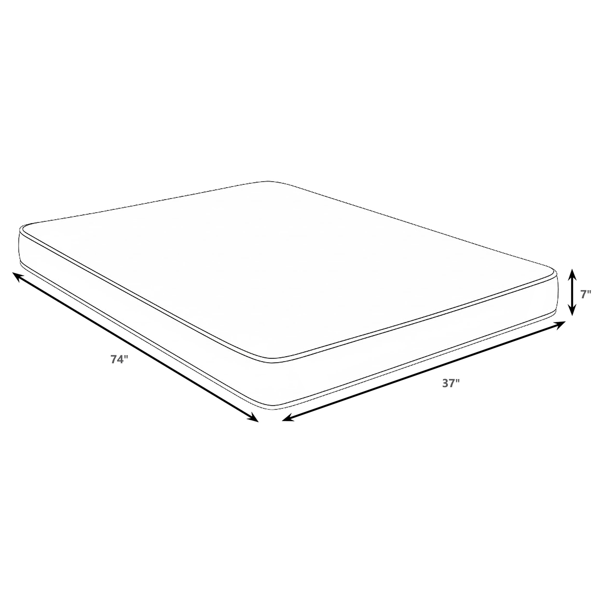 Kenyon 7-inch Twin Bamboo Cover Firm Foam Mattress-