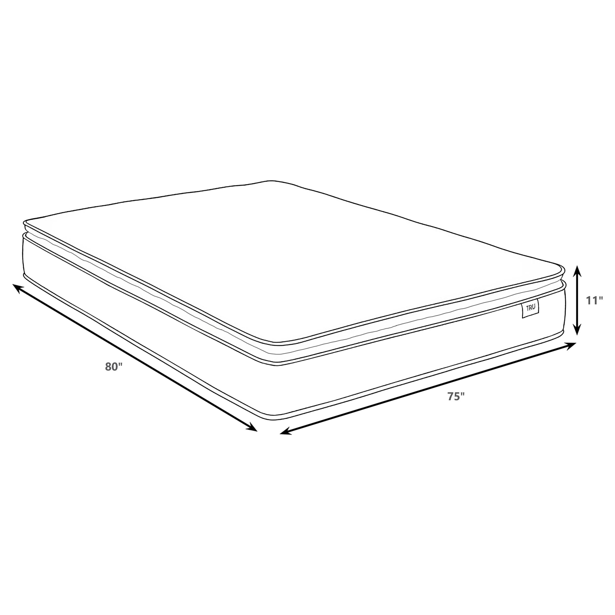 Hayes 11-inch Eastern King Pillow Top Foam Hybrid Mattress-