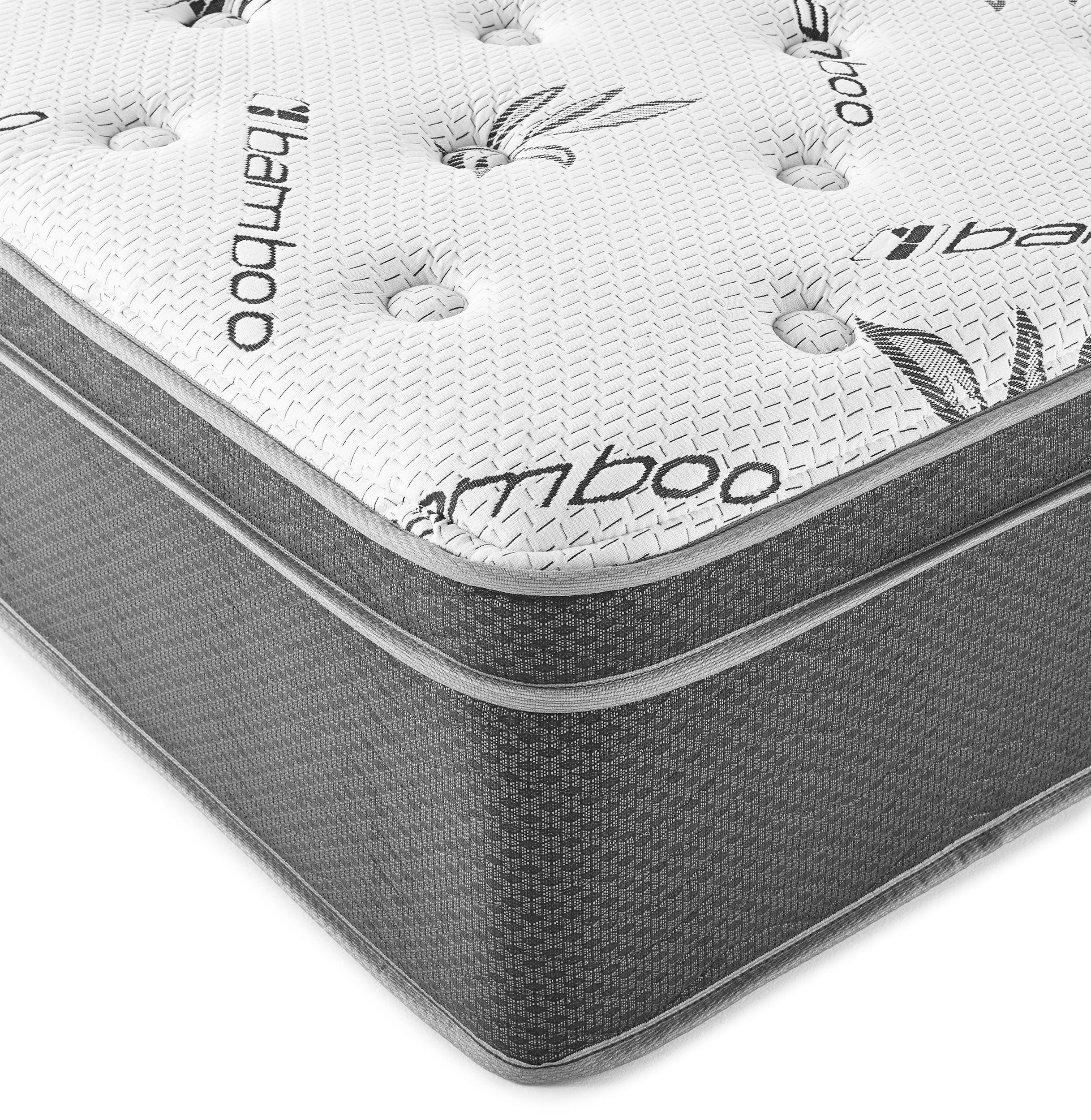 Sommet 13-inch Eastern King Bamboo Euro Top Foam Hybrid Mattress-