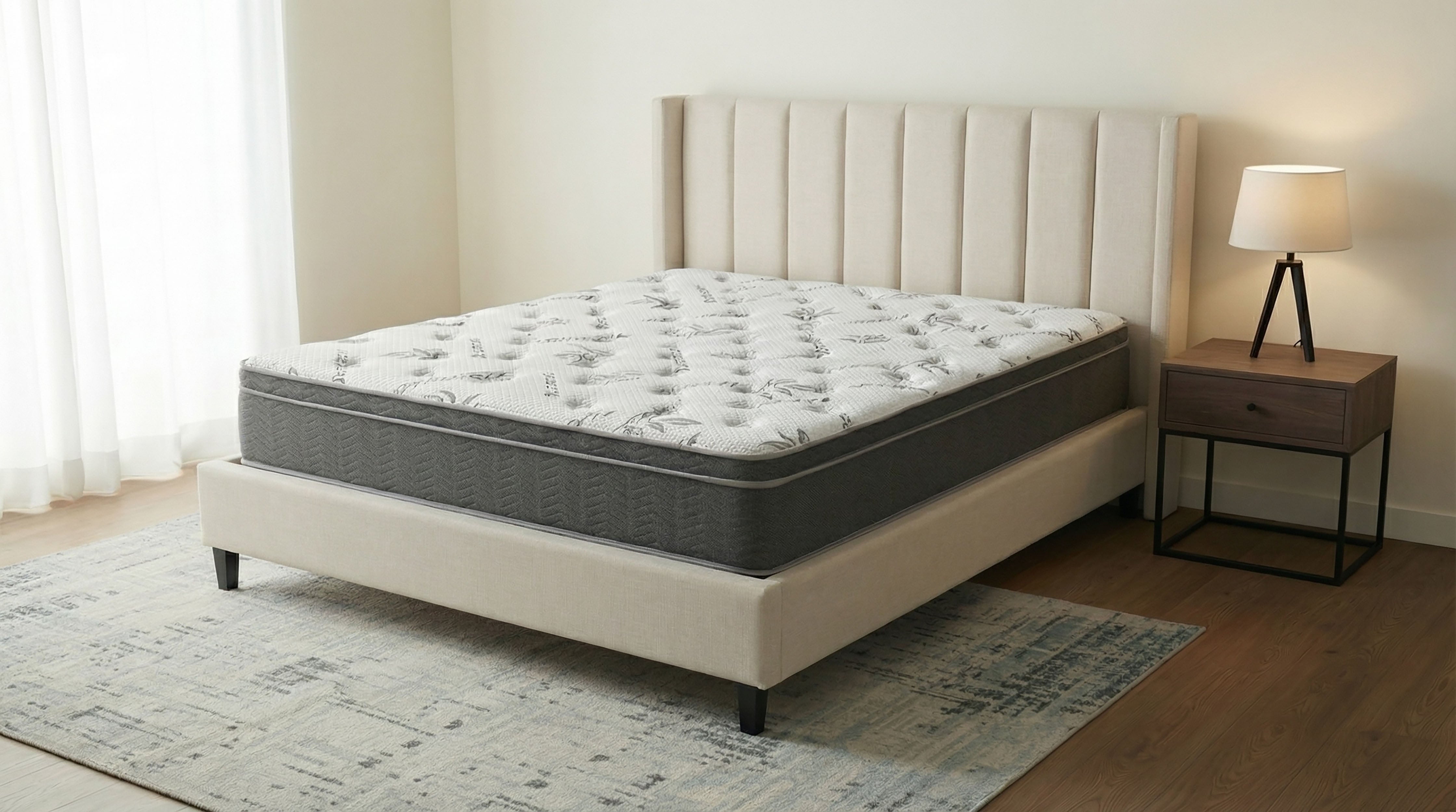 Sommet 13-inch Queen Bamboo Euro Top Memory Foam Hybrid Mattress-