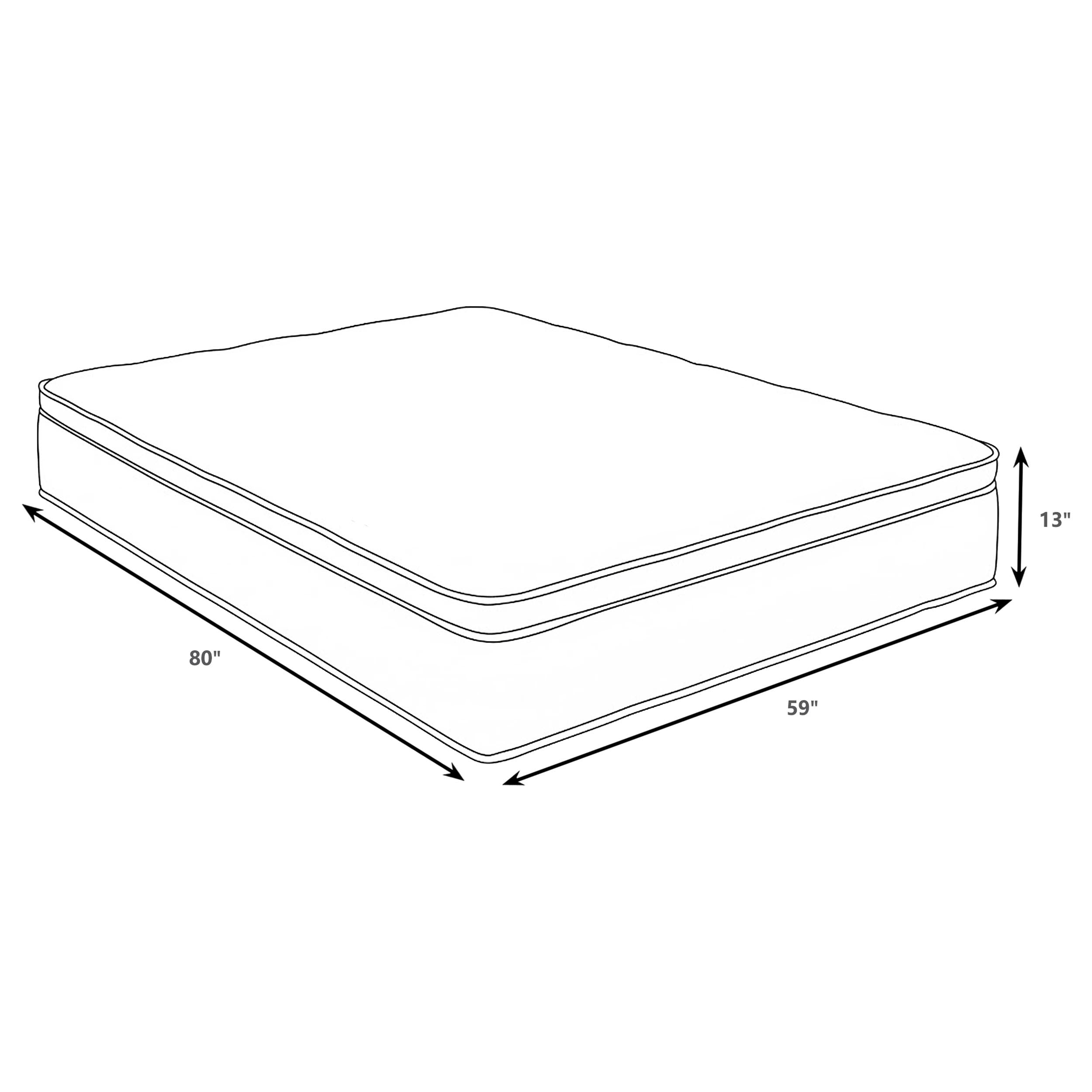 Sommet 13-inch Queen Bamboo Euro Top Memory Foam Hybrid Mattress-