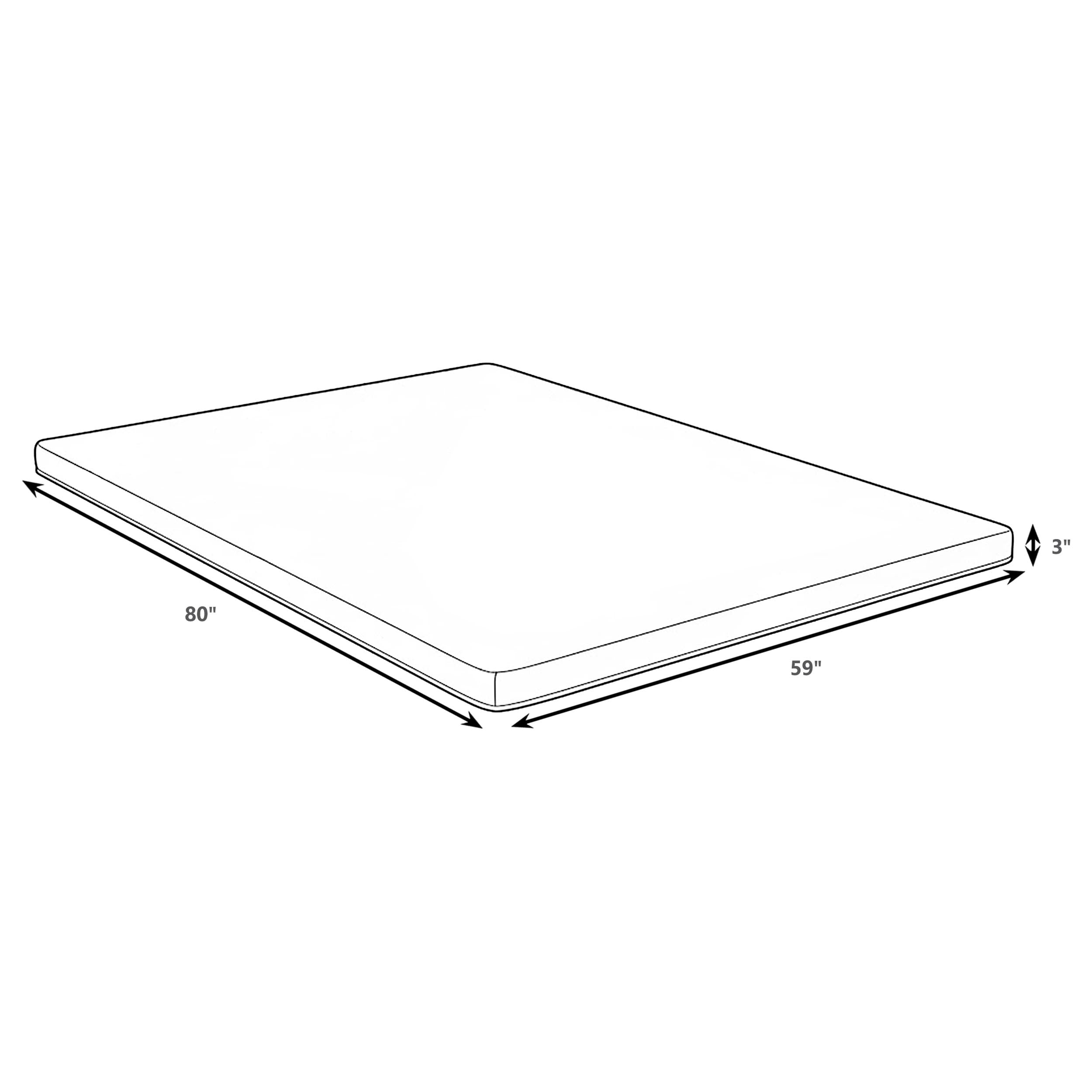 Cascade 3-inch Queen Cool Memory Foam Mattress Topper-