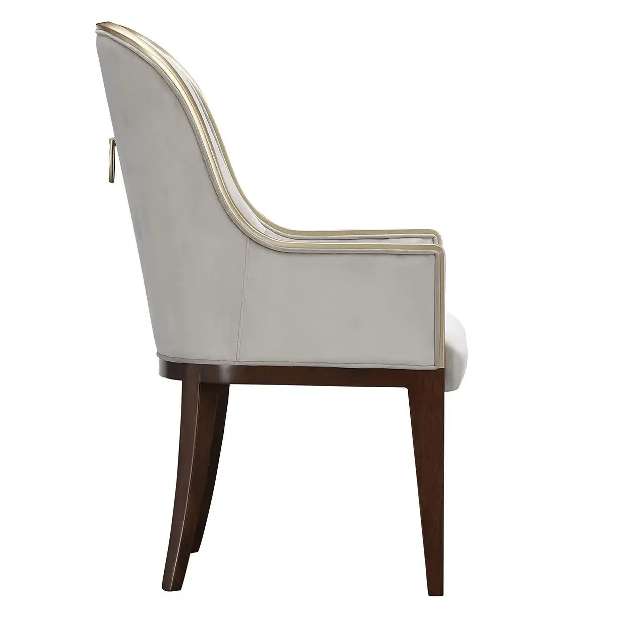 Houston - Dining Arm Chair - Porcini / Walnut - Best Buy Furniture