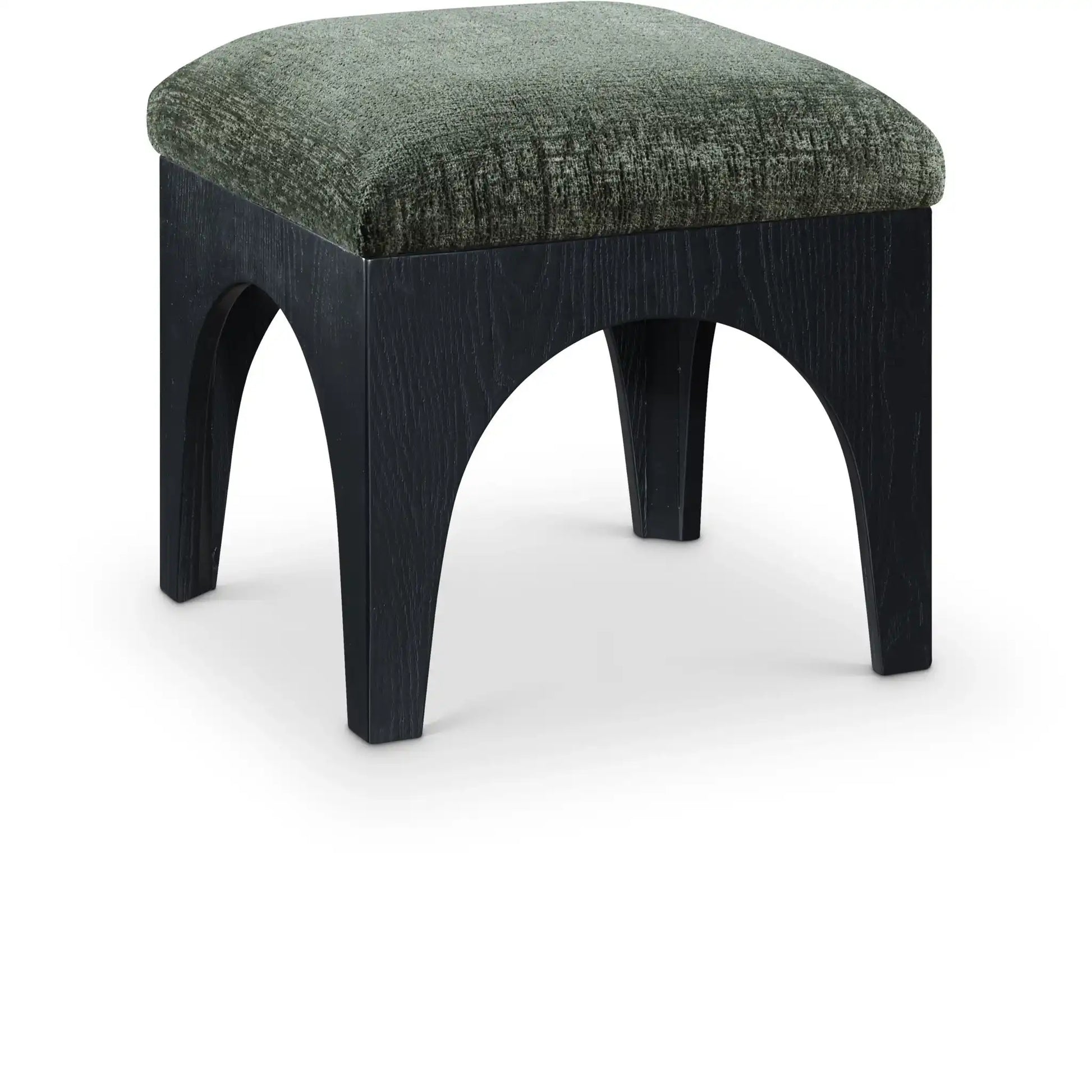 Lawson - Chenille Fabric Ottoman - Black Base - Best Buy Furniture