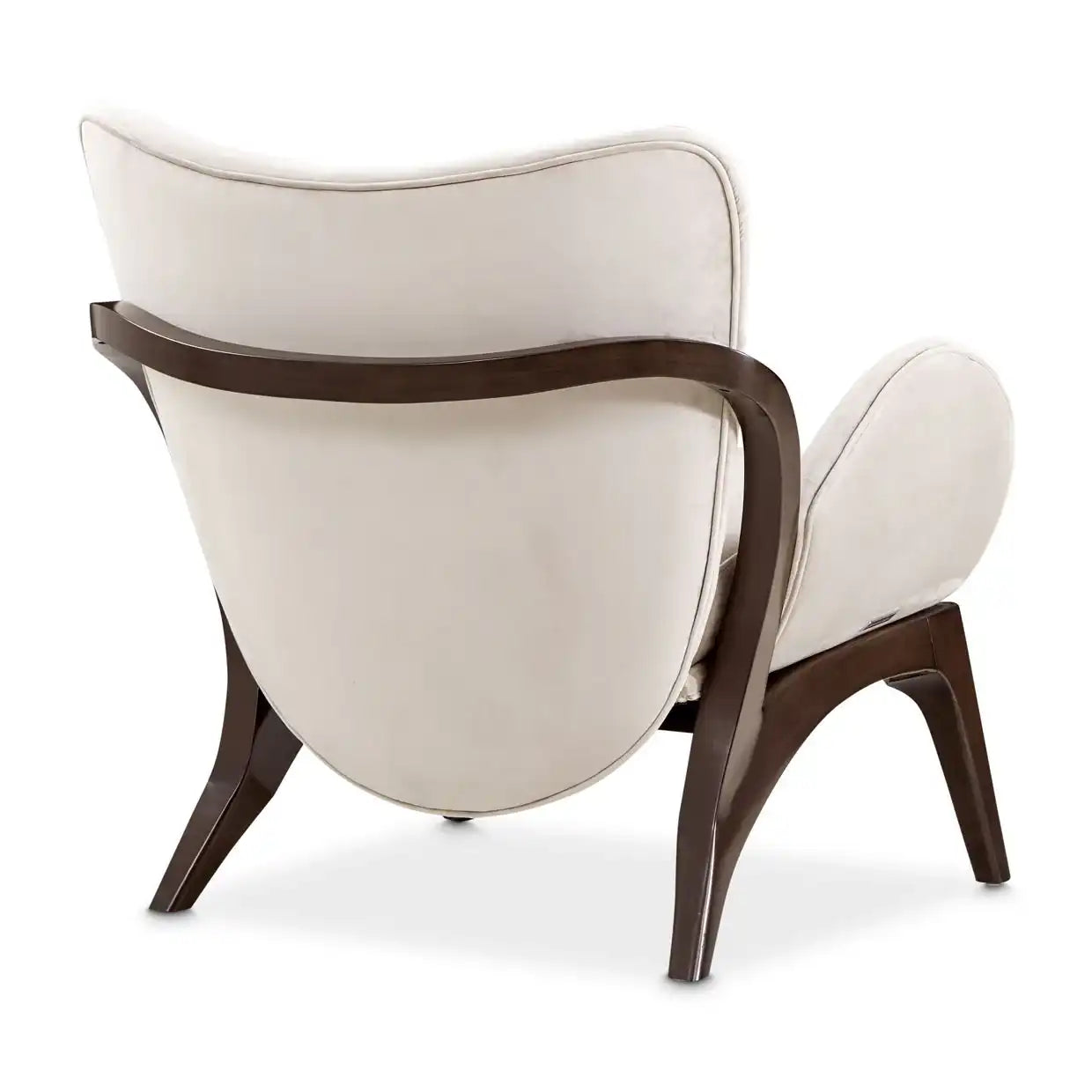 Camellia Field - Velvet Accent Chair - Beige / Dark Brown - Best Buy Furniture