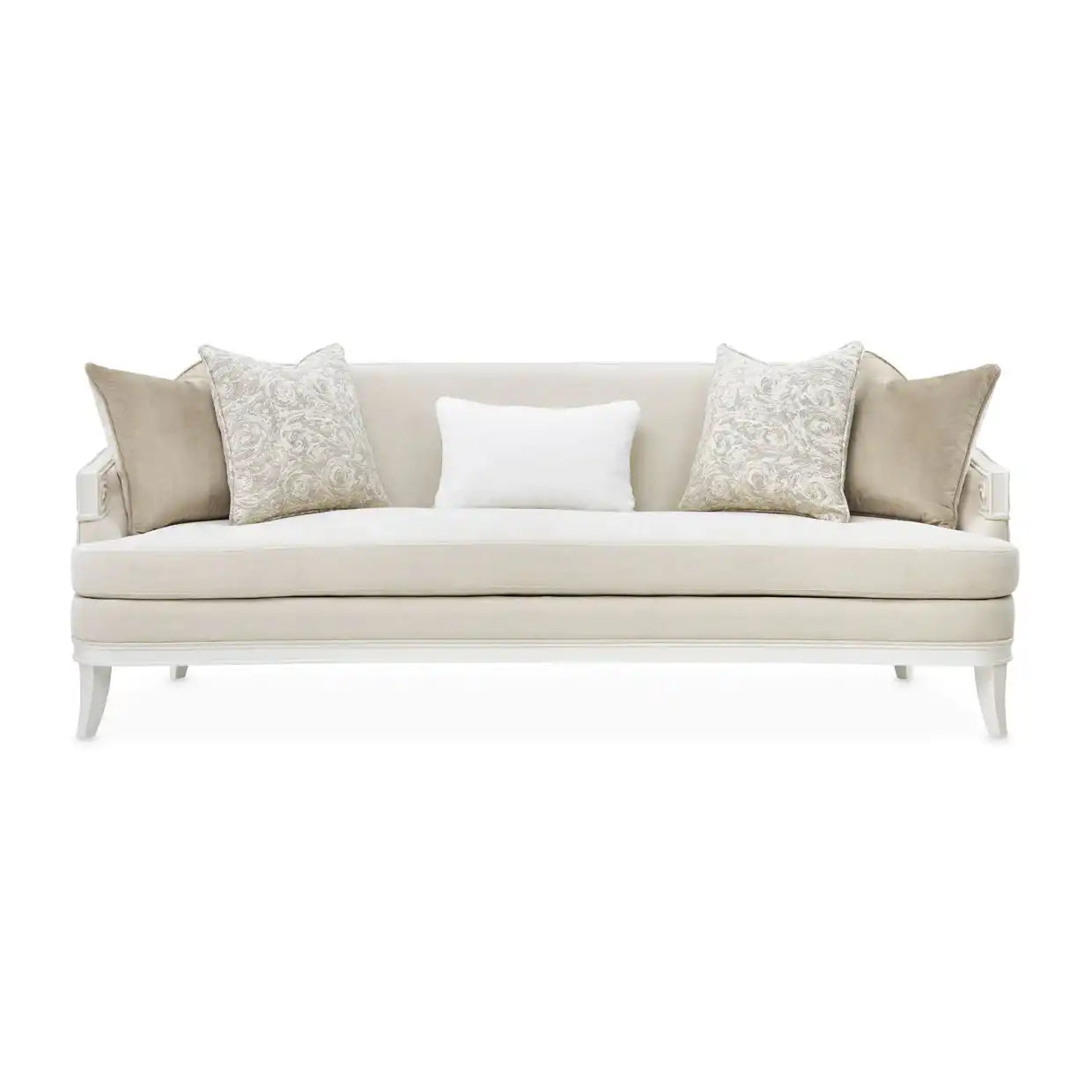 La Marisia - Chenille Sofa - Tranquil / Creamy Pearl - Best Buy Furniture