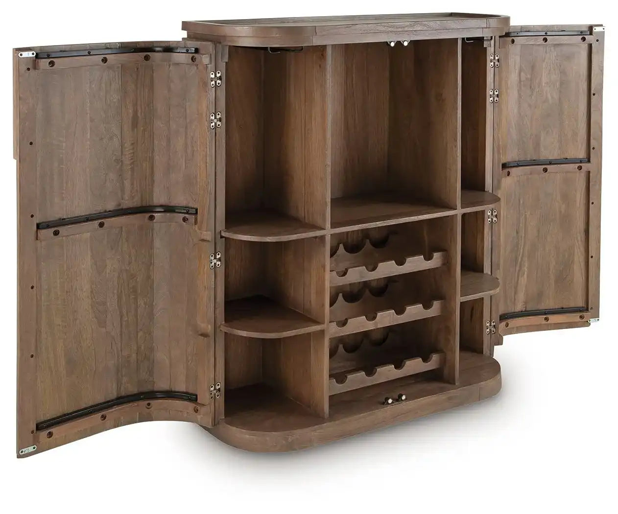 Landermont - Bar Cabinet - Medium Brown - Best Buy Furniture