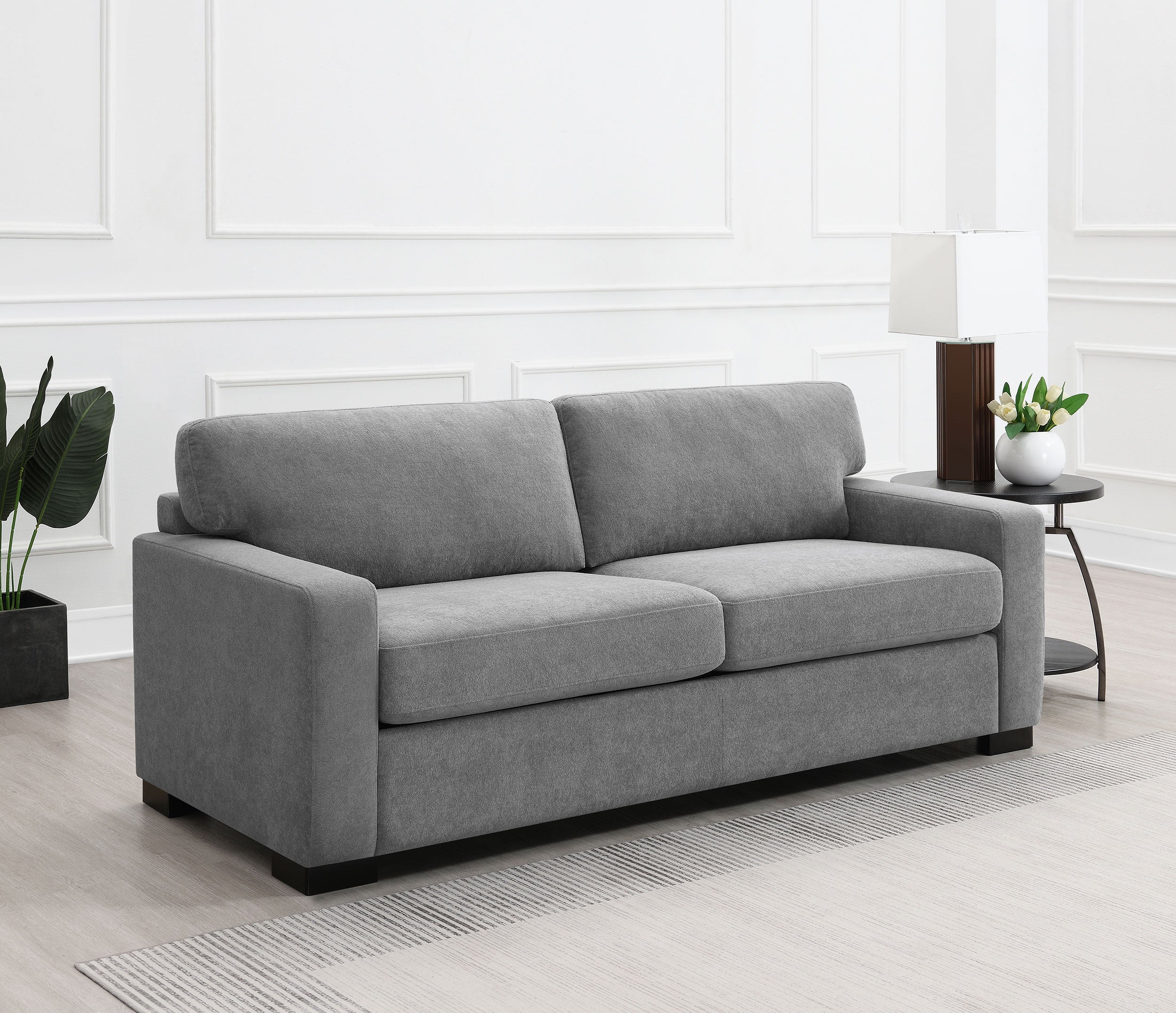 Simpson Upholstered Sofa Sleeper with Queen Mattress Grey-