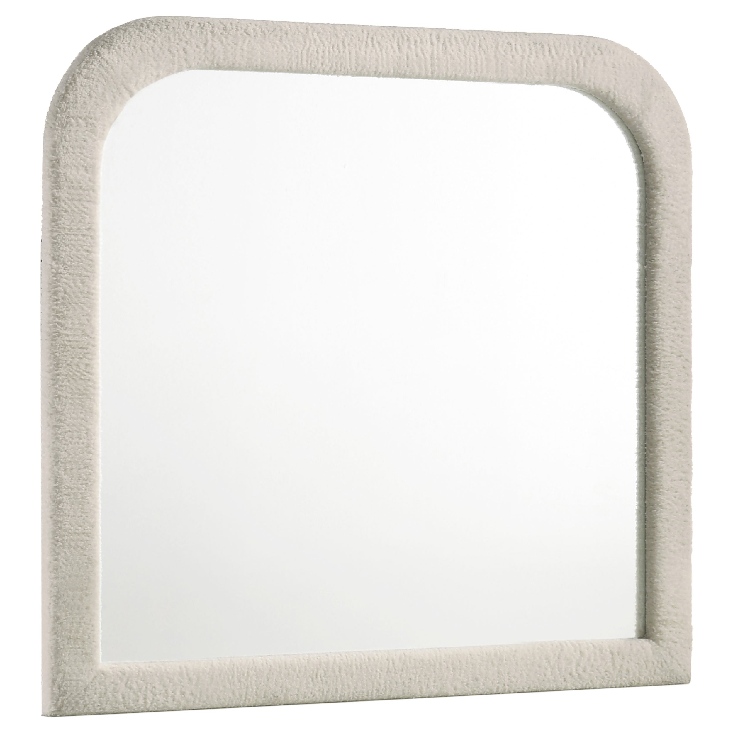 Sonya Upholstered Bedroom Dresser Mirror Ivory-