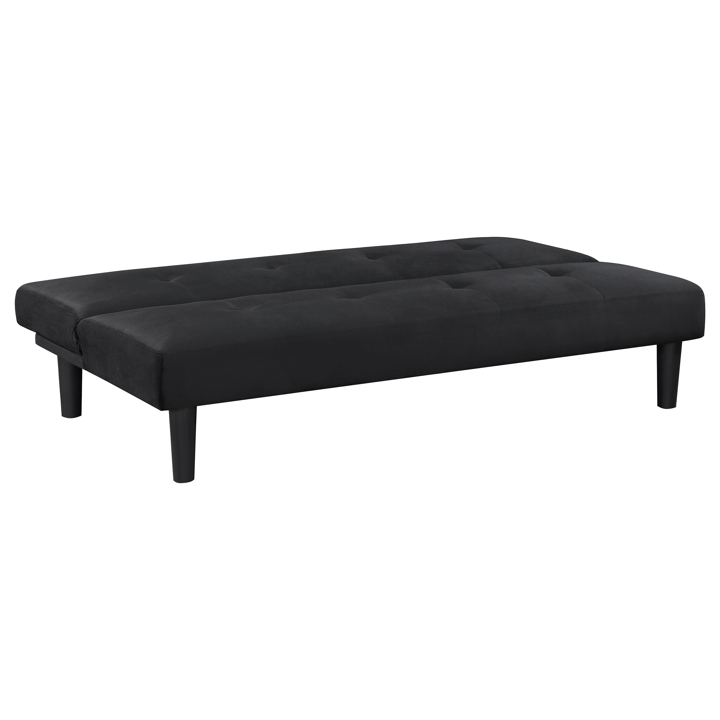Stanford Upholstered Tufted Convertible Sofa Bed Black-