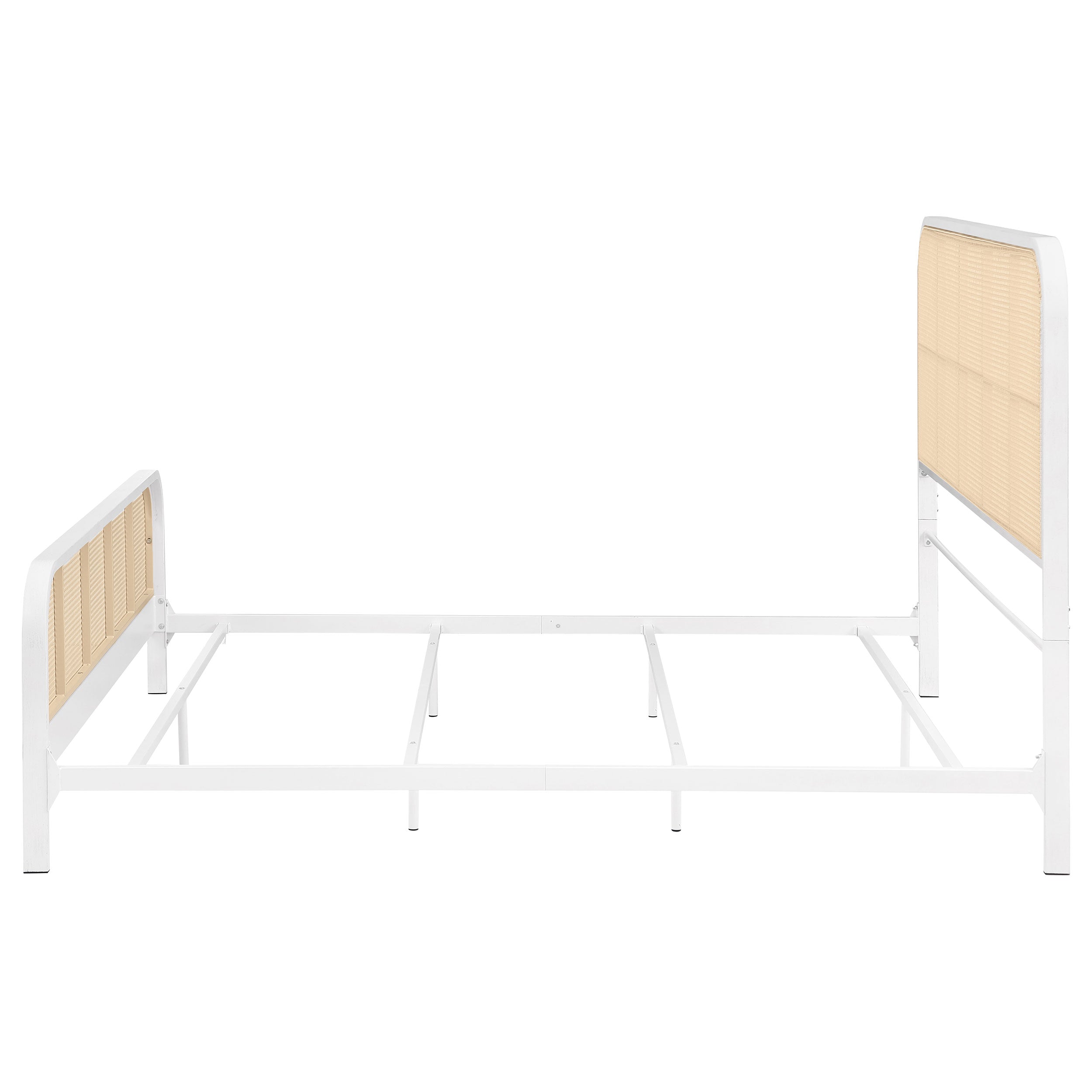 Lanewood Open Cane Webbing Metal Eastern King Bed White-