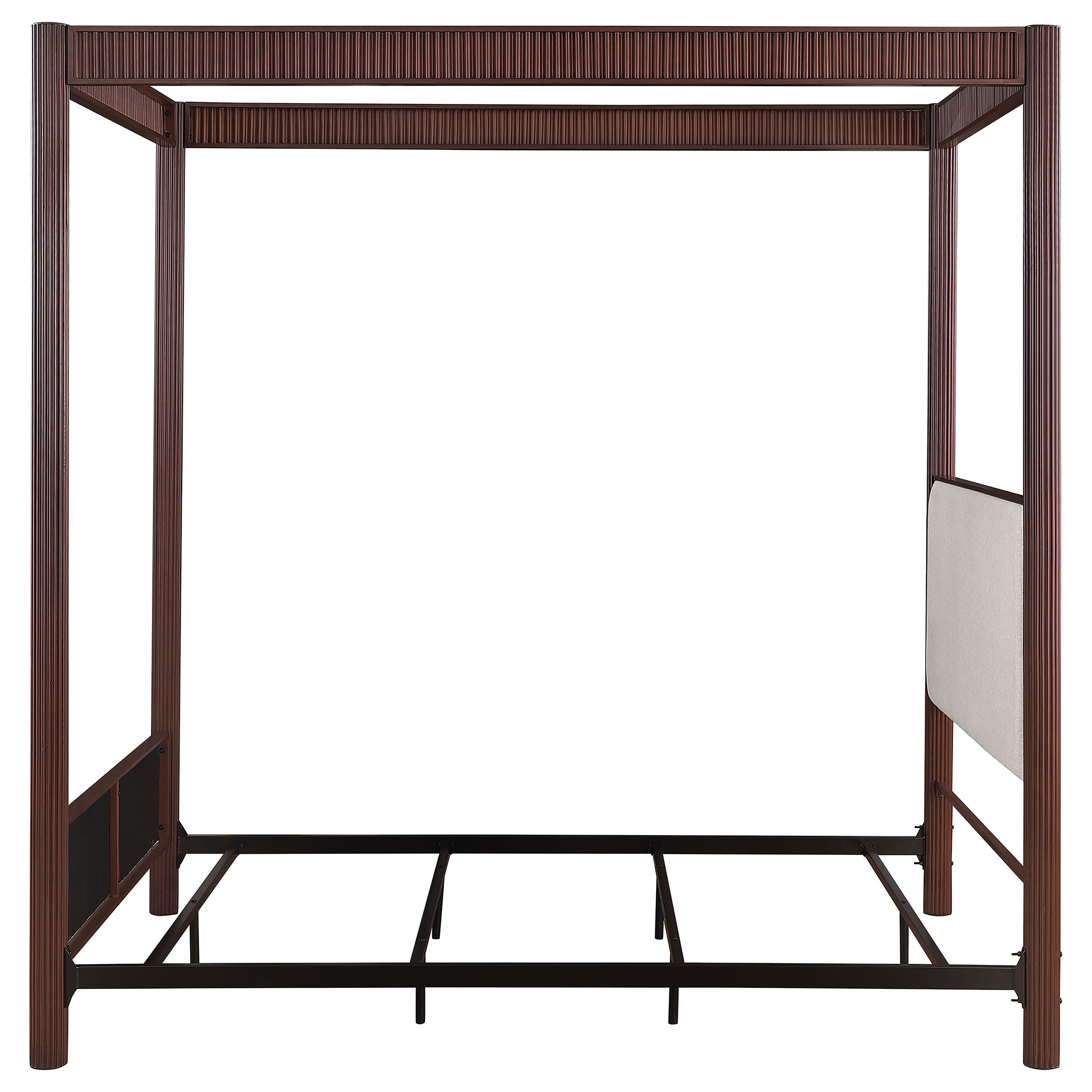 Zimmerlee 89-inch Metal Queen Canopy Bed Rust Brown-