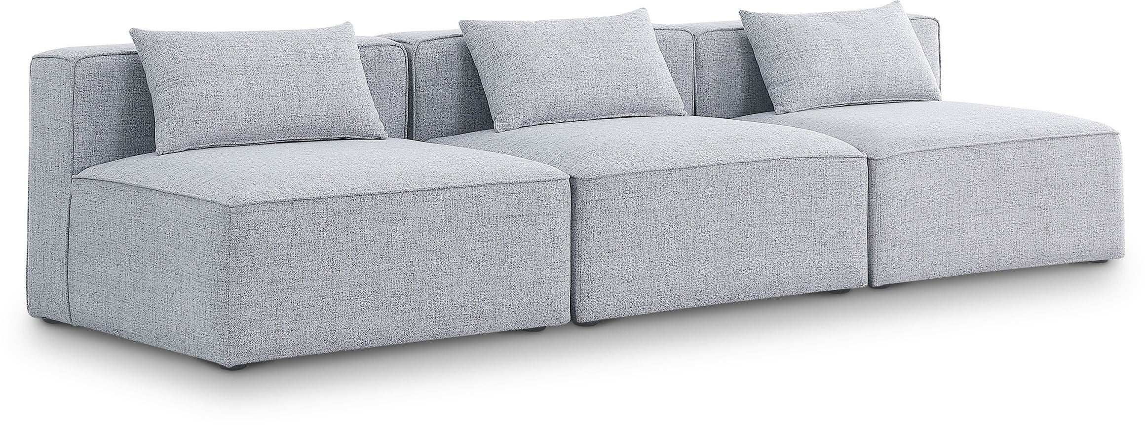 Cube - Linen Modular 3 Seat Armless Sofa - Best Buy Furniture