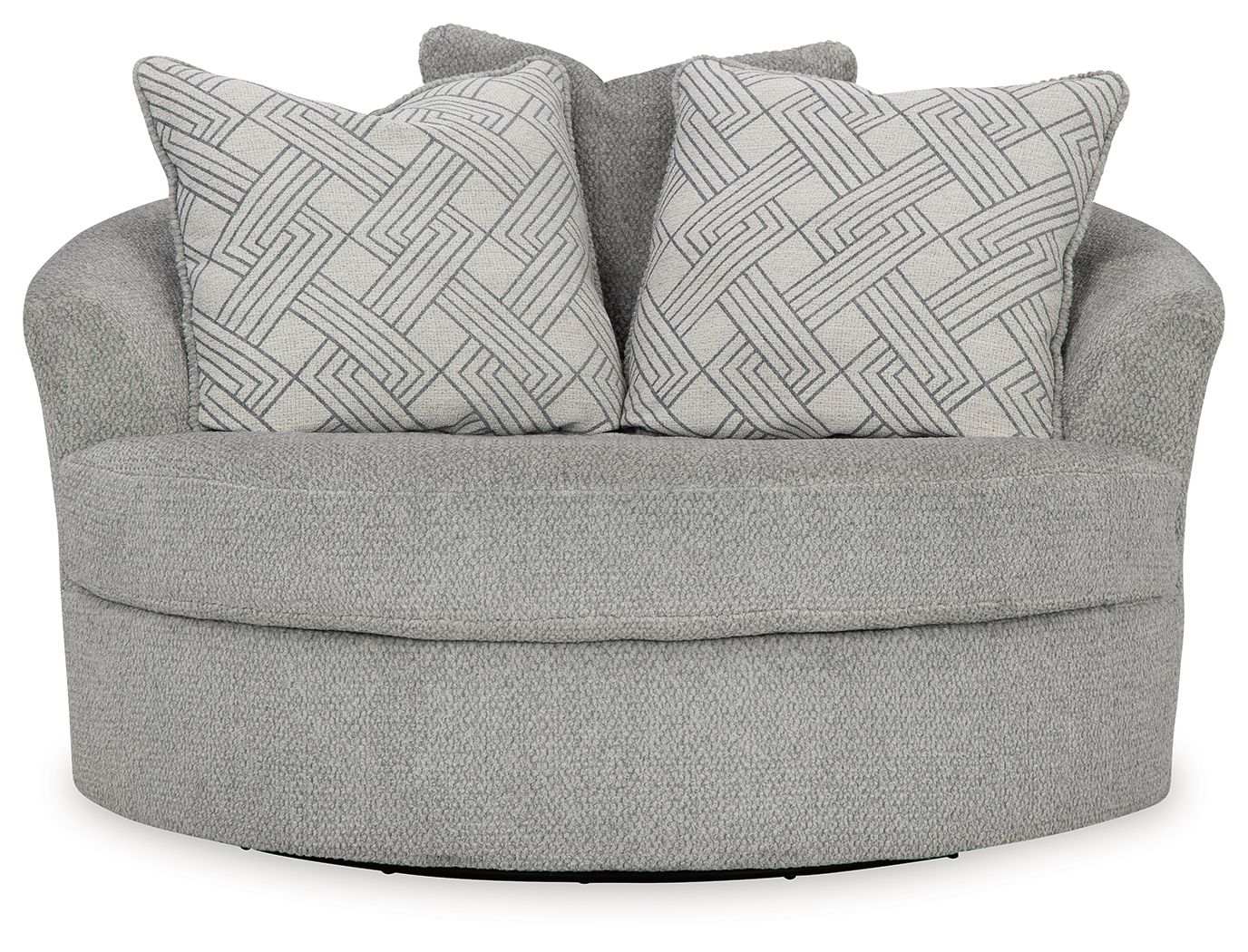 Casselbury - Oversized Swivel Accent Chair - Cement - Best Buy Furniture