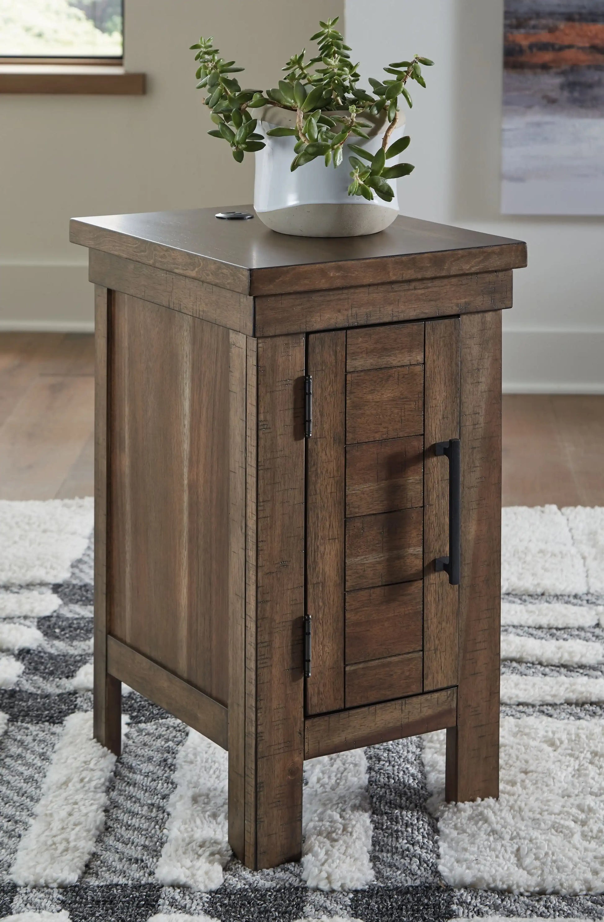 Moriville - Chair Side End Table - Grayish Brown - Best Buy Furniture