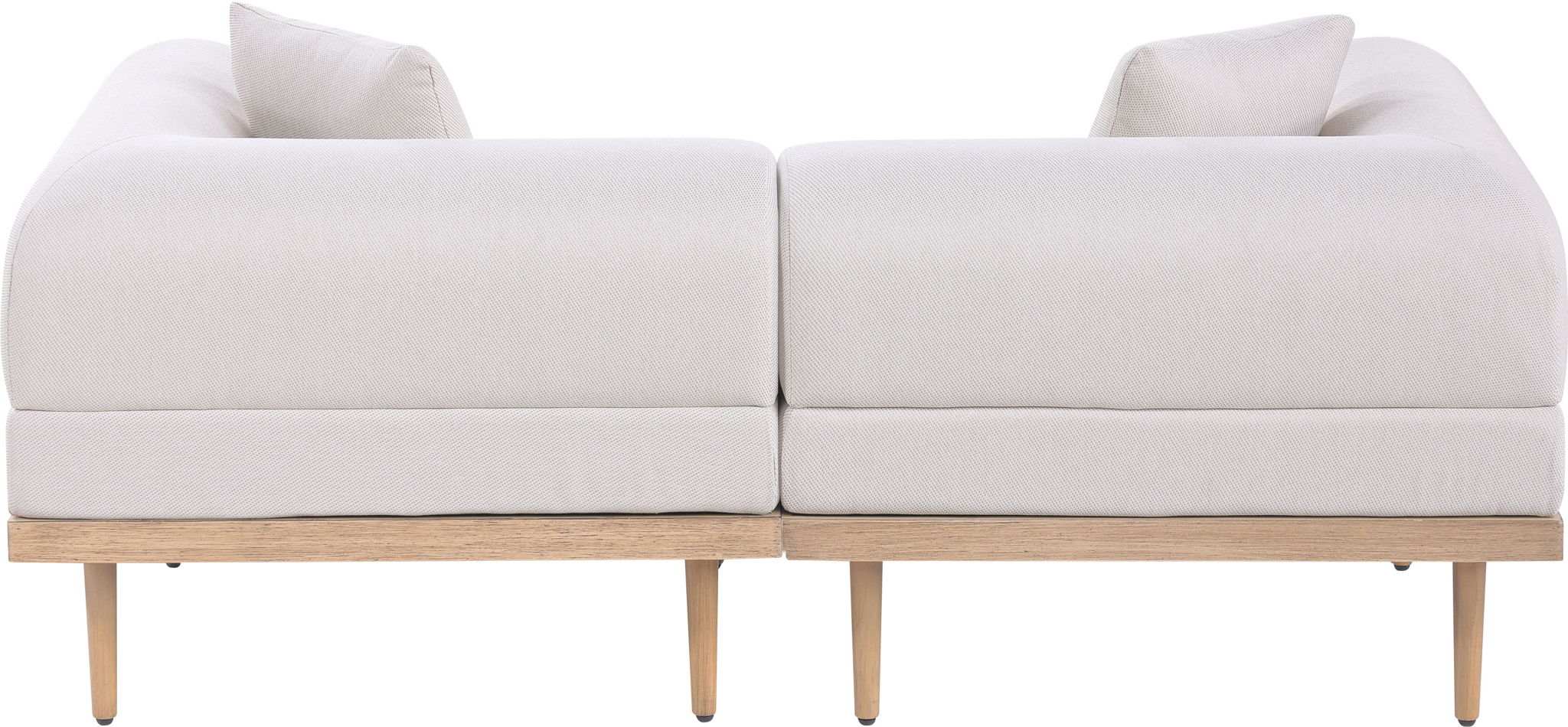 Laguna - 2 Piece Resilient Water Resistant Fabric 71" Upholstered Outdoor Patio Modular Loveseat