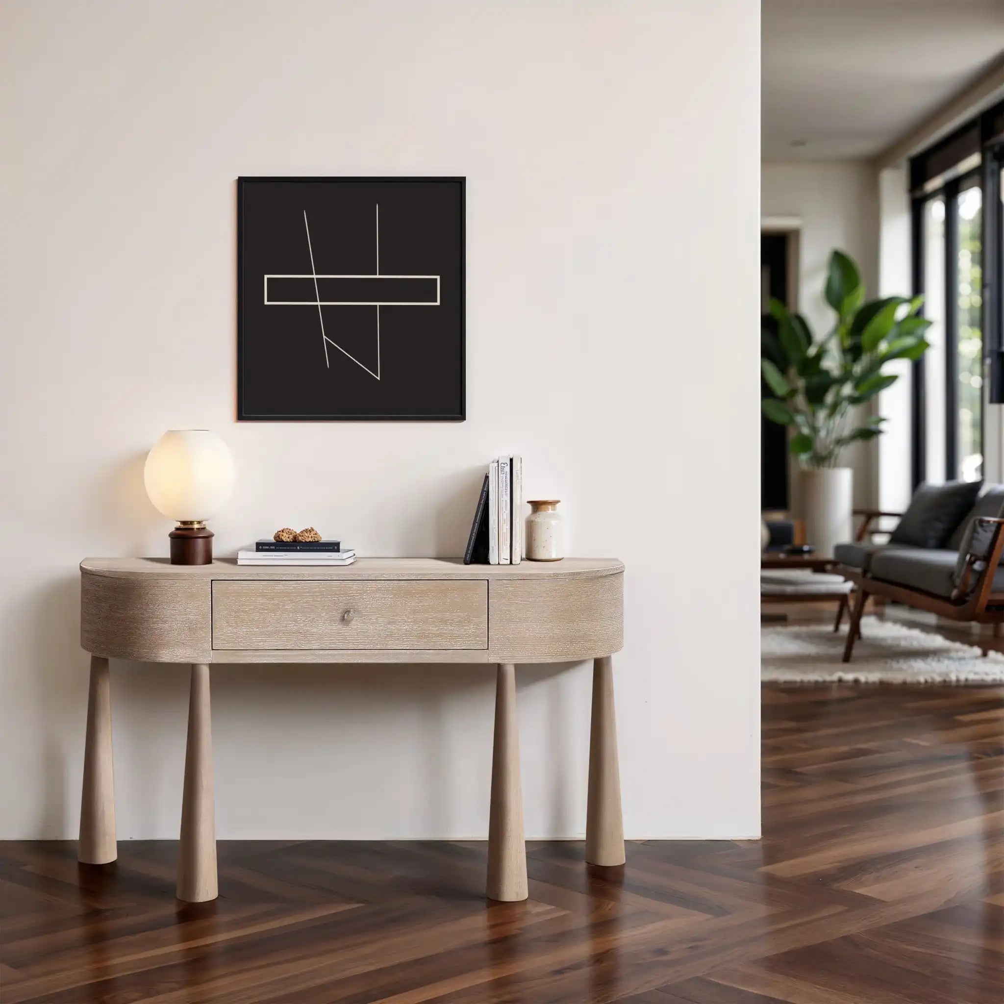 Oasis - Acacia Veneer And Solid Wood Console Table