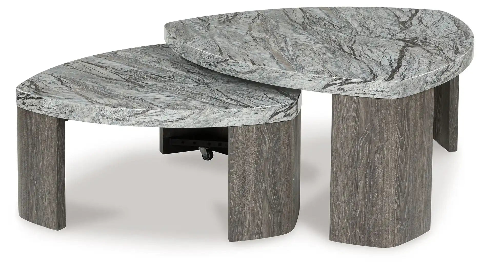 Surmour - Stacked Cocktail Table - Gray / Brown - Best Buy Furniture