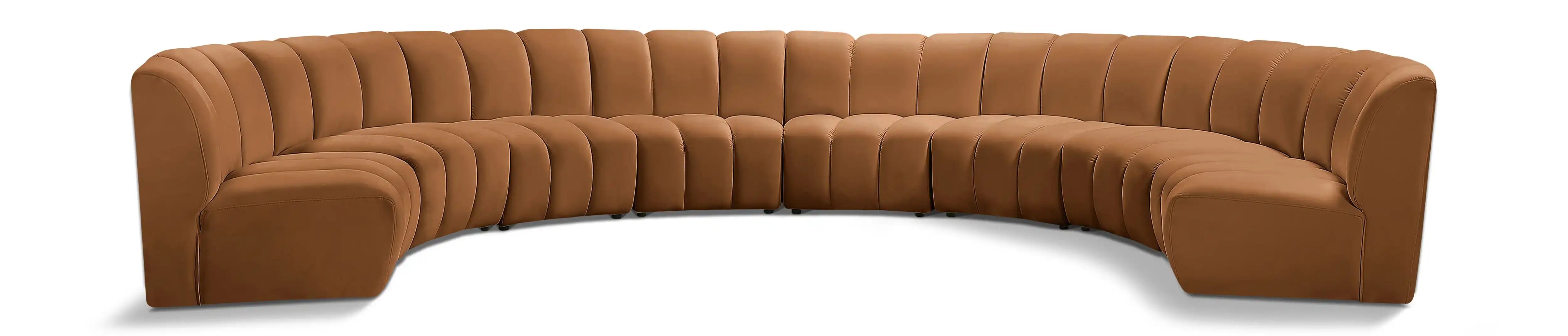 Infinity - 8 Piece Modular Sectional - Saddle - Best Buy Furniture