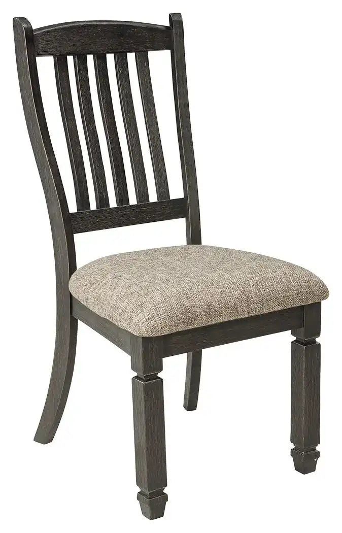 Tyler Creek - Dining UPH Side Chair (Set of 2) - Slatback - Black / Grayish Brown - Best Buy Furniture