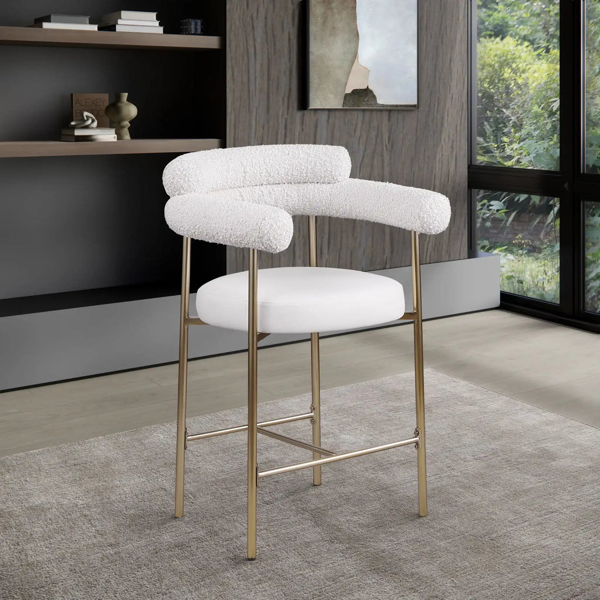 Blake - Counter Stool With Bronze Legs (Set of 2)