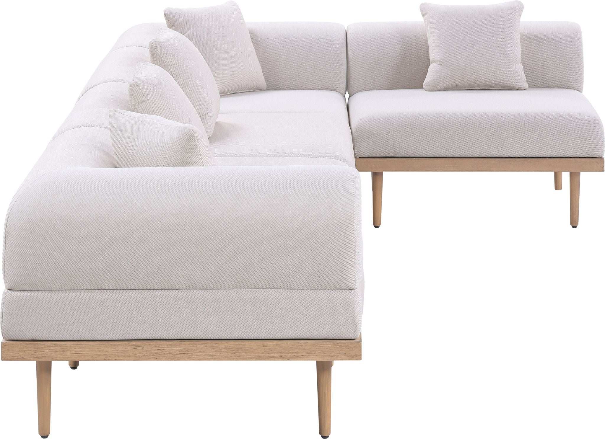 Laguna - 5 Piece 106.5" Upholstered Outdoor Patio Modular Sectional