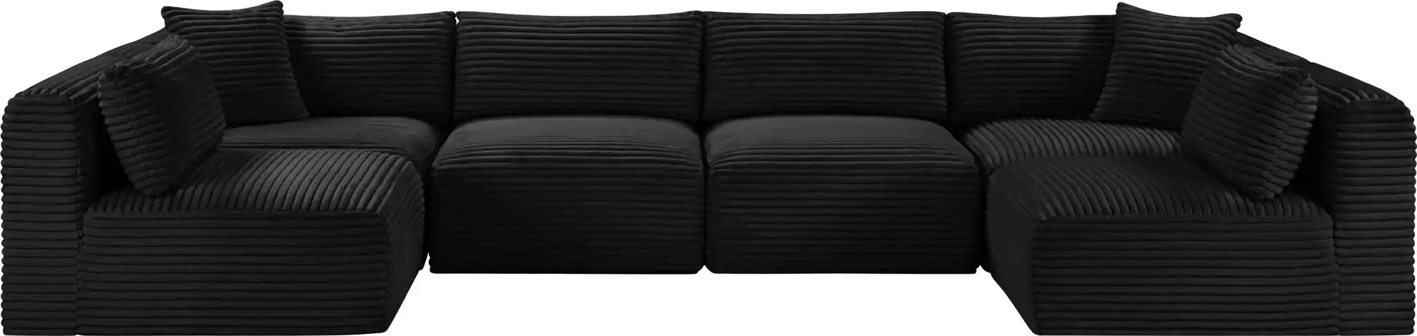 Shaggy - 6 Piece Modular U-Shaped Armless Sectional