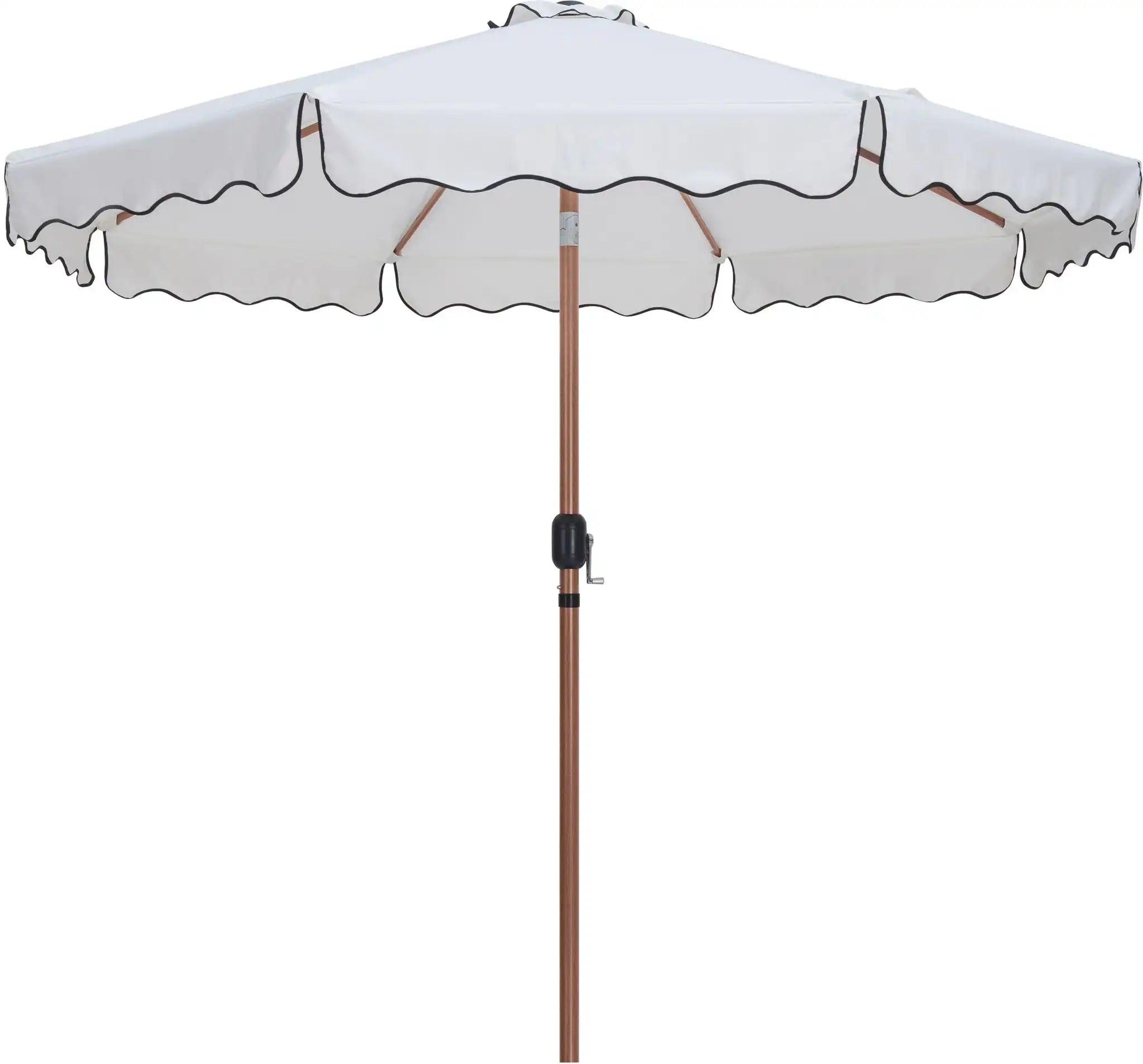 Amalfi - Aluminum Patio Umbrella - Black Base / Light Brown Pole